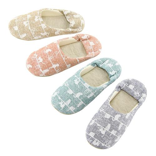 Cat Pattern Slipper - Sky blue - Image 2