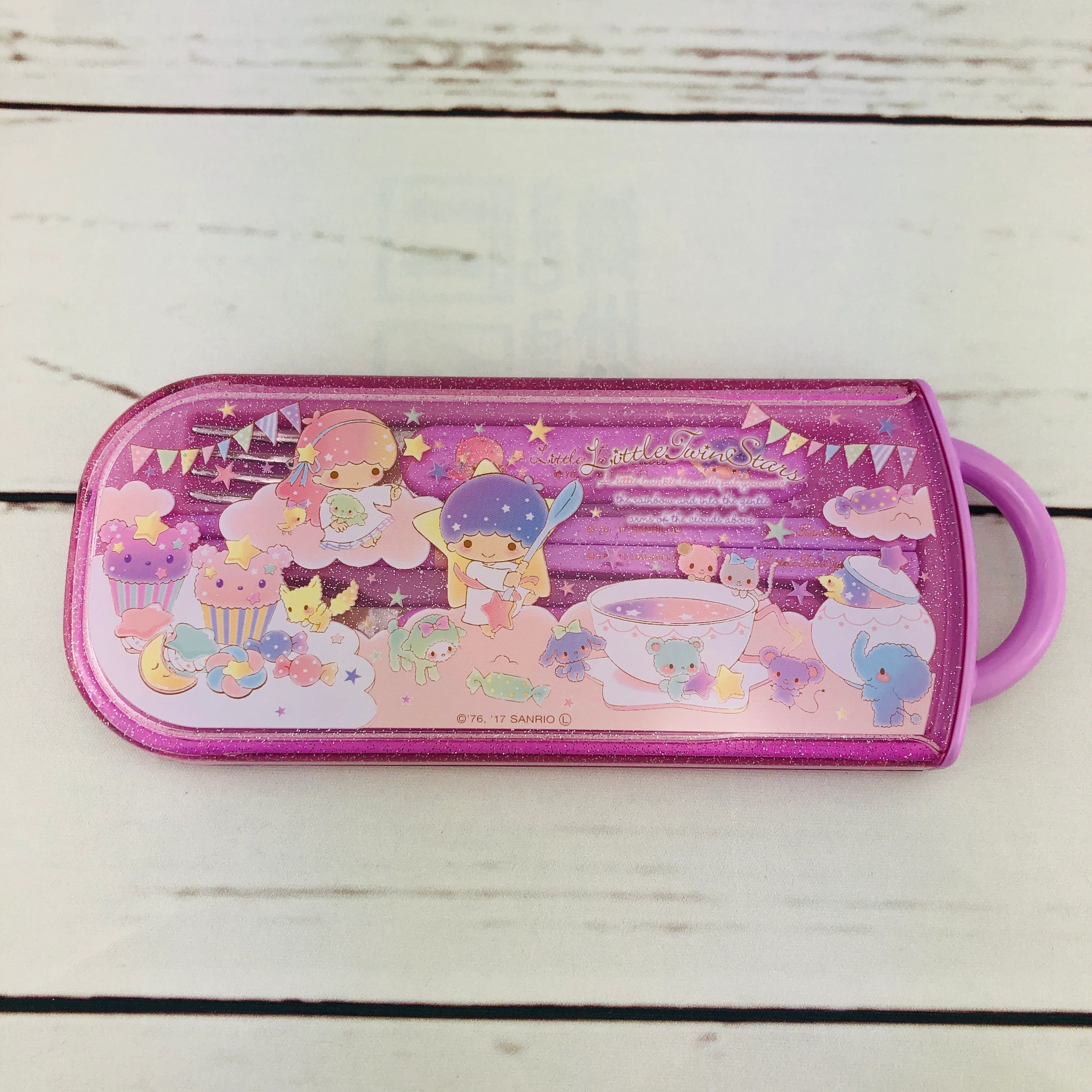 Little Twin Stars Cutlery Set by SKATER TCS1AM Made in Japan - Image 2