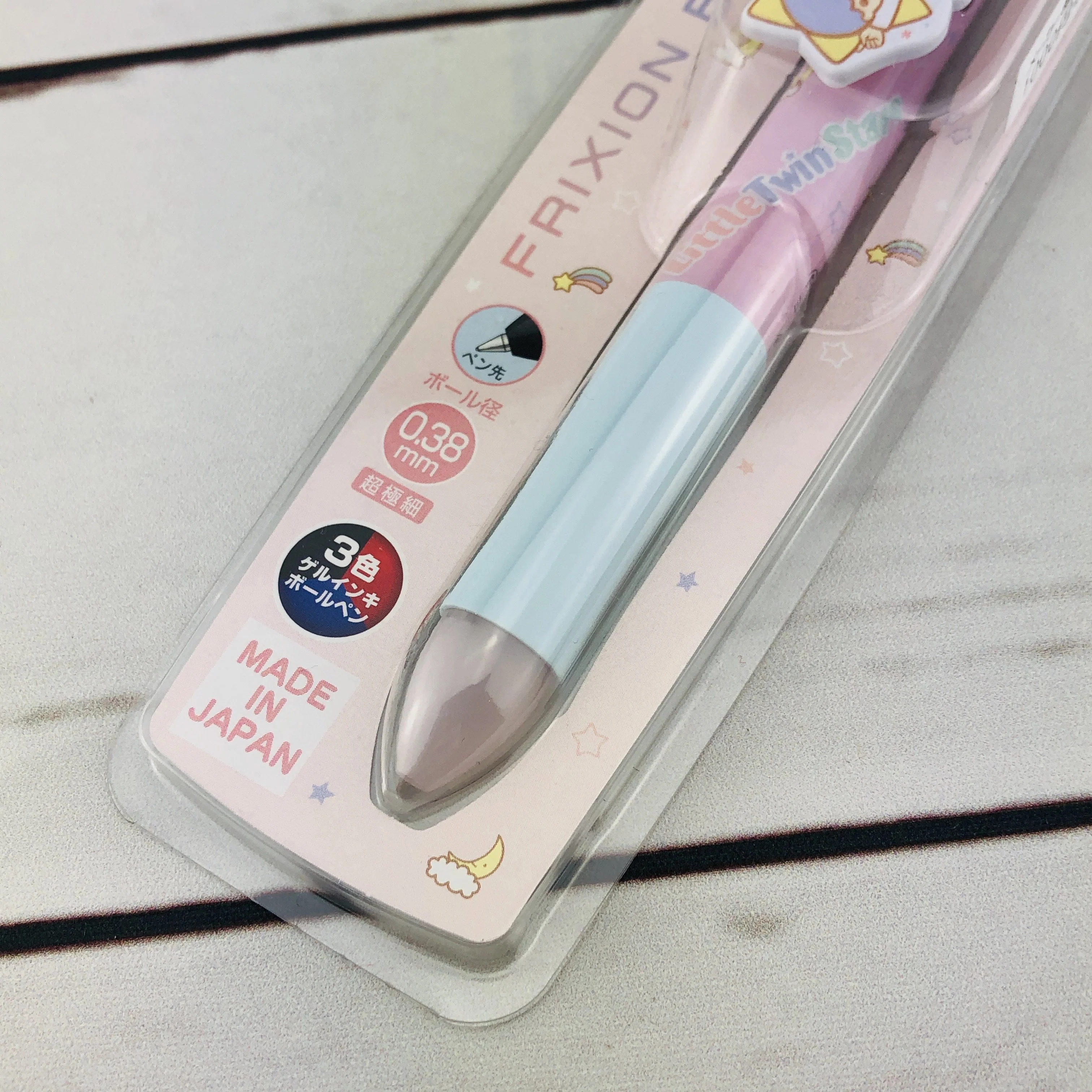 Little Twin Stars Frixion Ball Pen 0.38mm (3 Colors) D861 Made in Japan - Image 4