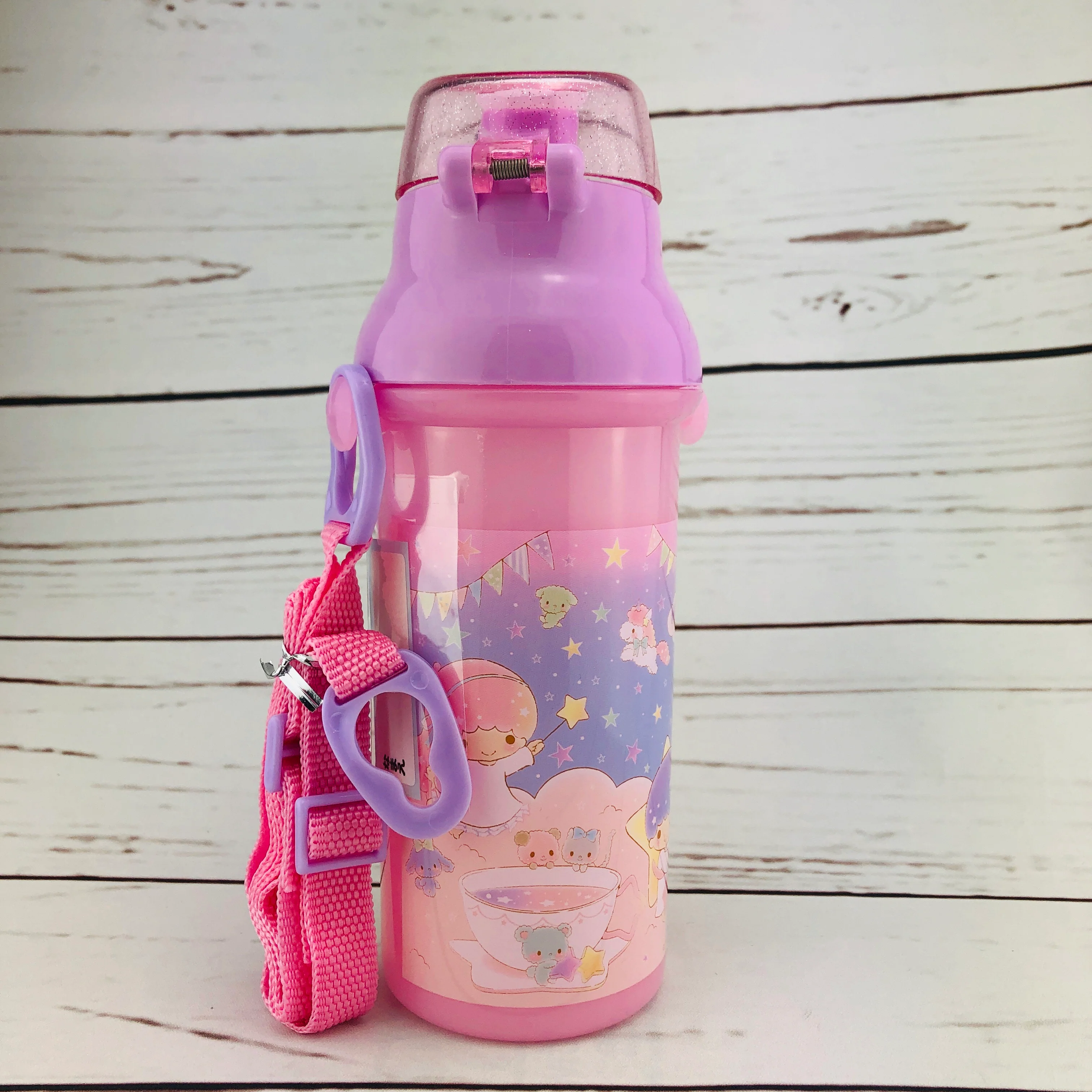 Little Twin Stars Water Bottle 480ml by Skater PSB5SAN Made in Japan - Image 2