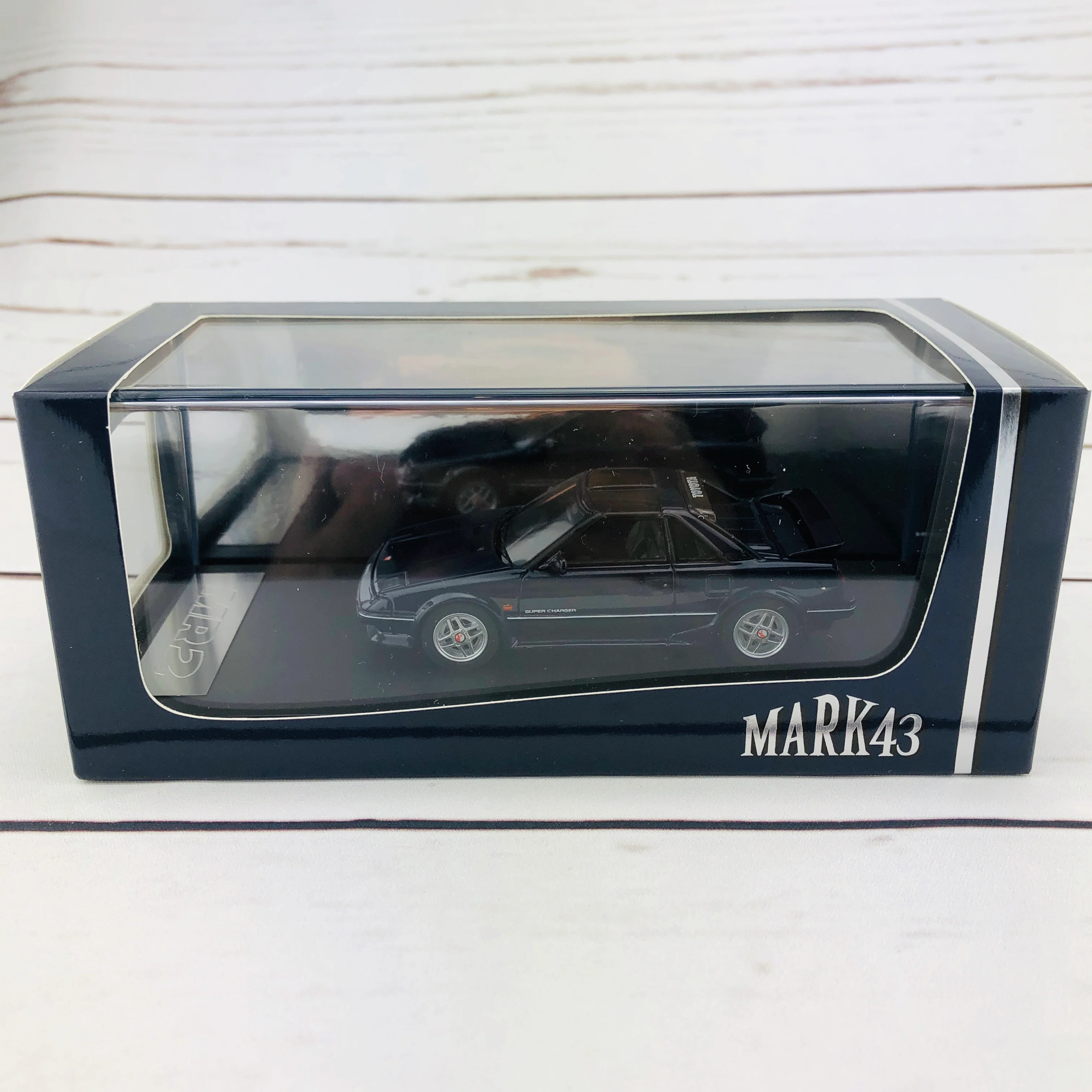 Mark43 1/43 Toyota MR 2 G-Limited Super Charger T Bar Roof (AW11) TOM'S NEW SPORT Blue Mica PM4377SBL - Image 10