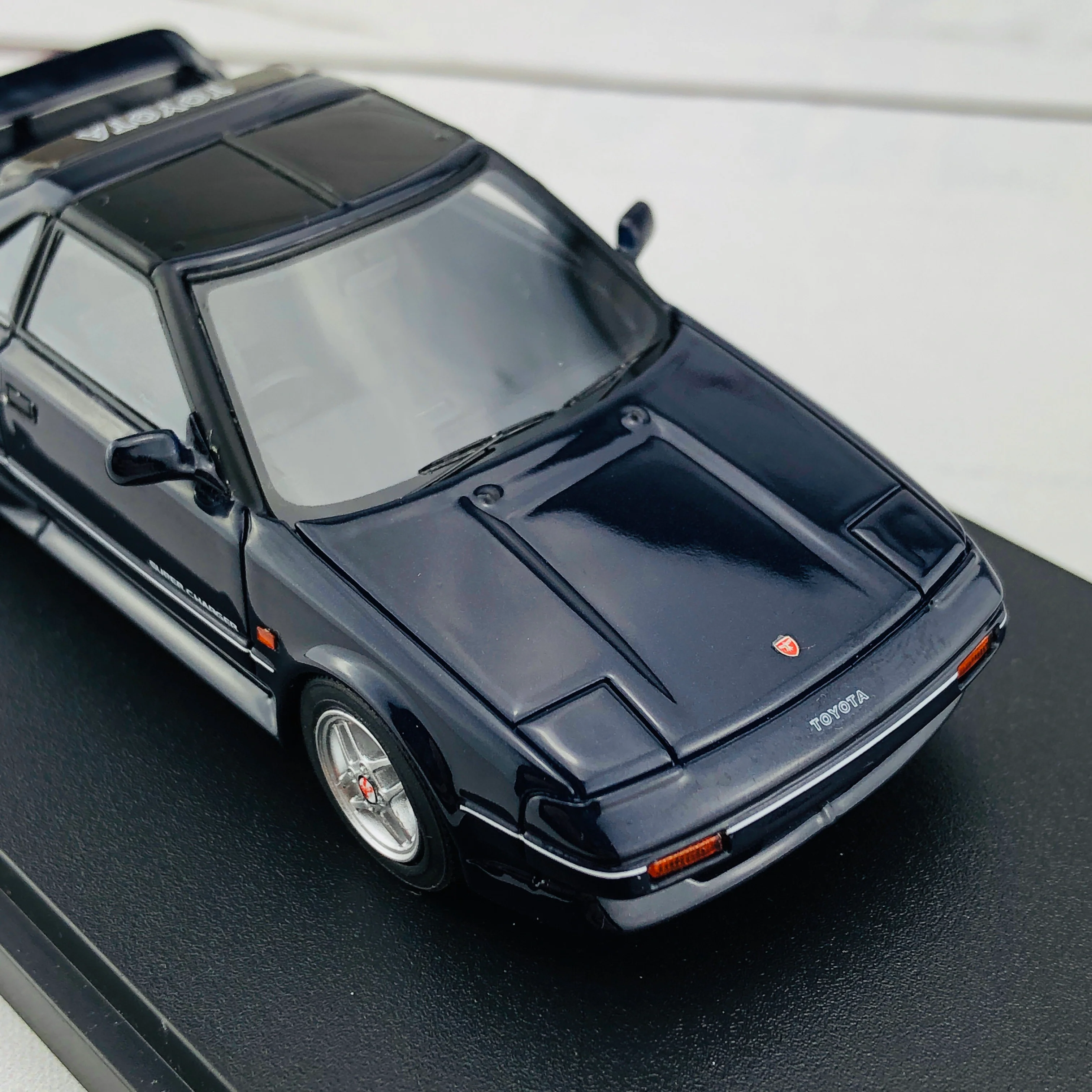 Mark43 1/43 Toyota MR 2 G-Limited Super Charger T Bar Roof (AW11) TOM'S NEW SPORT Blue Mica PM4377SBL - Image 13