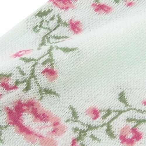 Mesh ivy rose pattern socks - mint green - Image 2