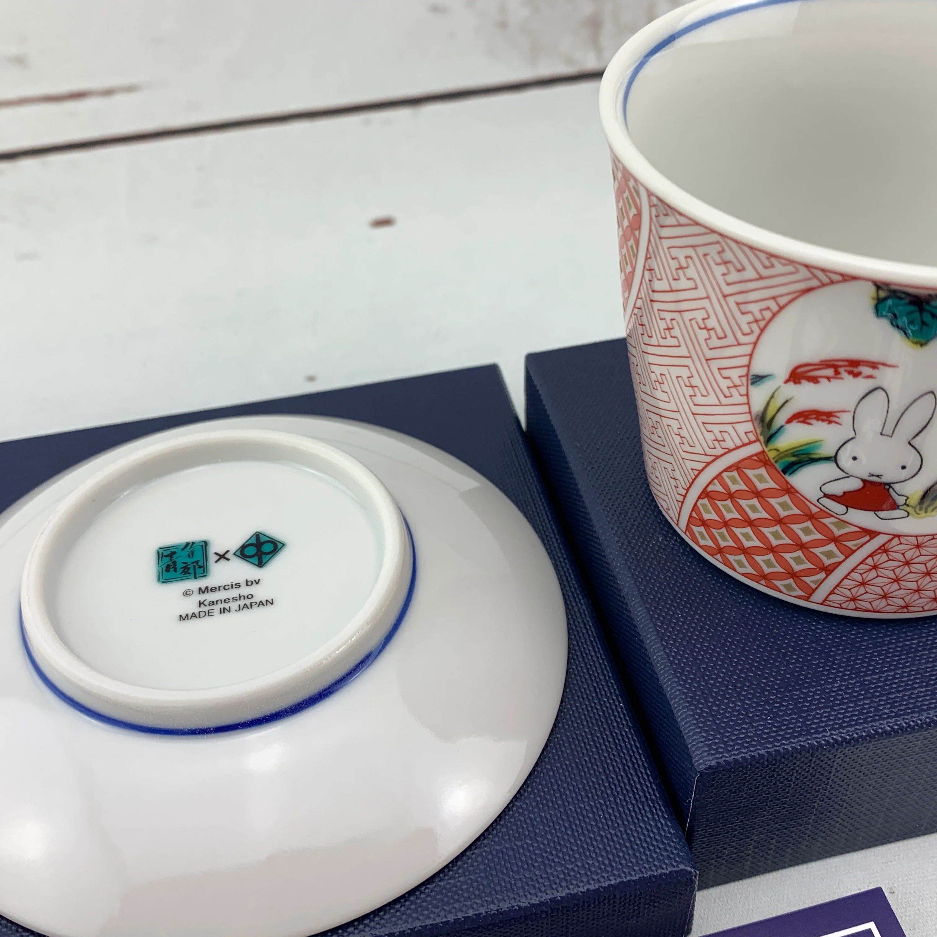 miffy 九谷焼 Kutani Cup and Plate set Made in Japan by Kanesho - RED **Limited Qty** PICK UP IN STORE ONLY - Image 3
