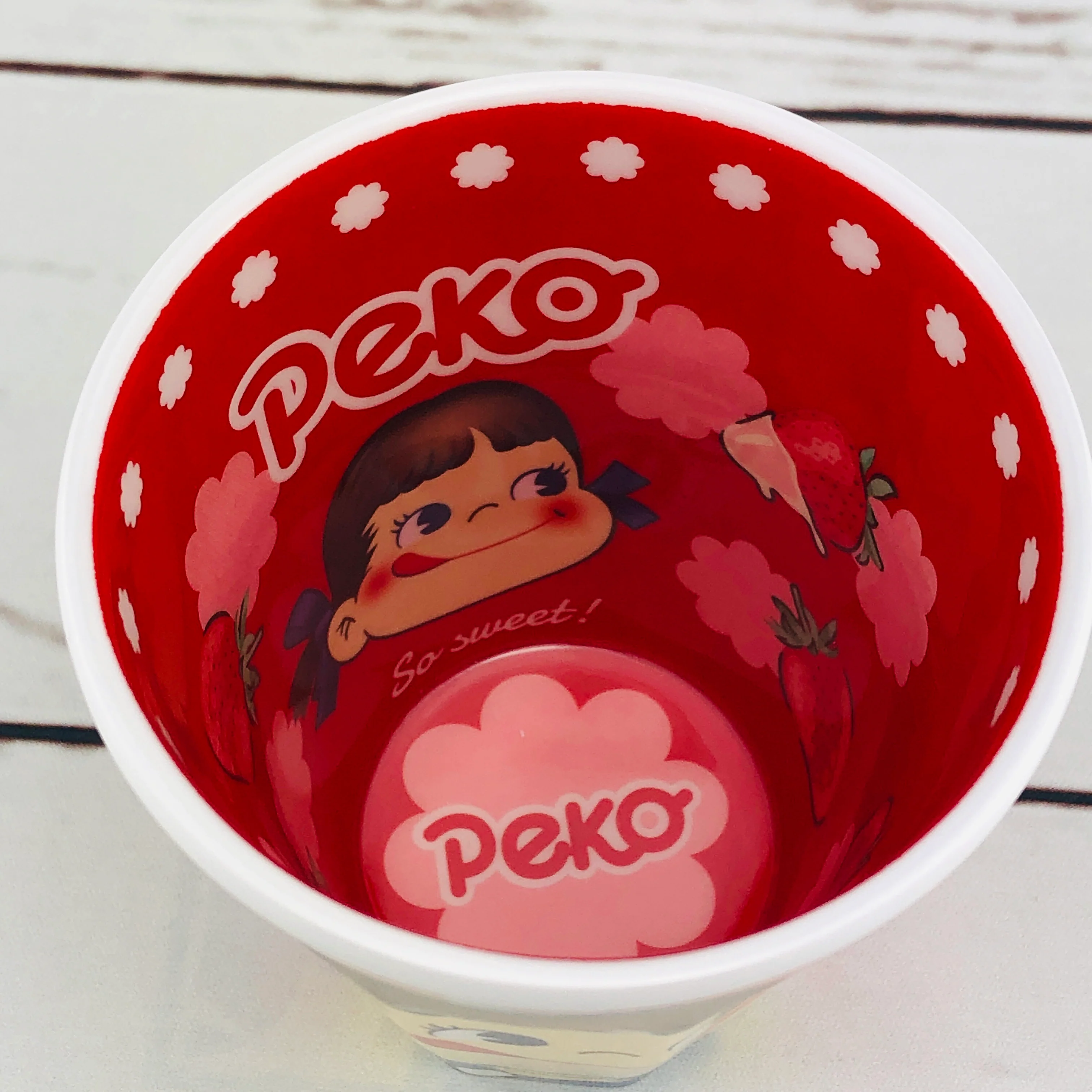 Milky 不二家ミルキー Melamine Cup 270ml Strawberry PE-5525290UP - Image 3