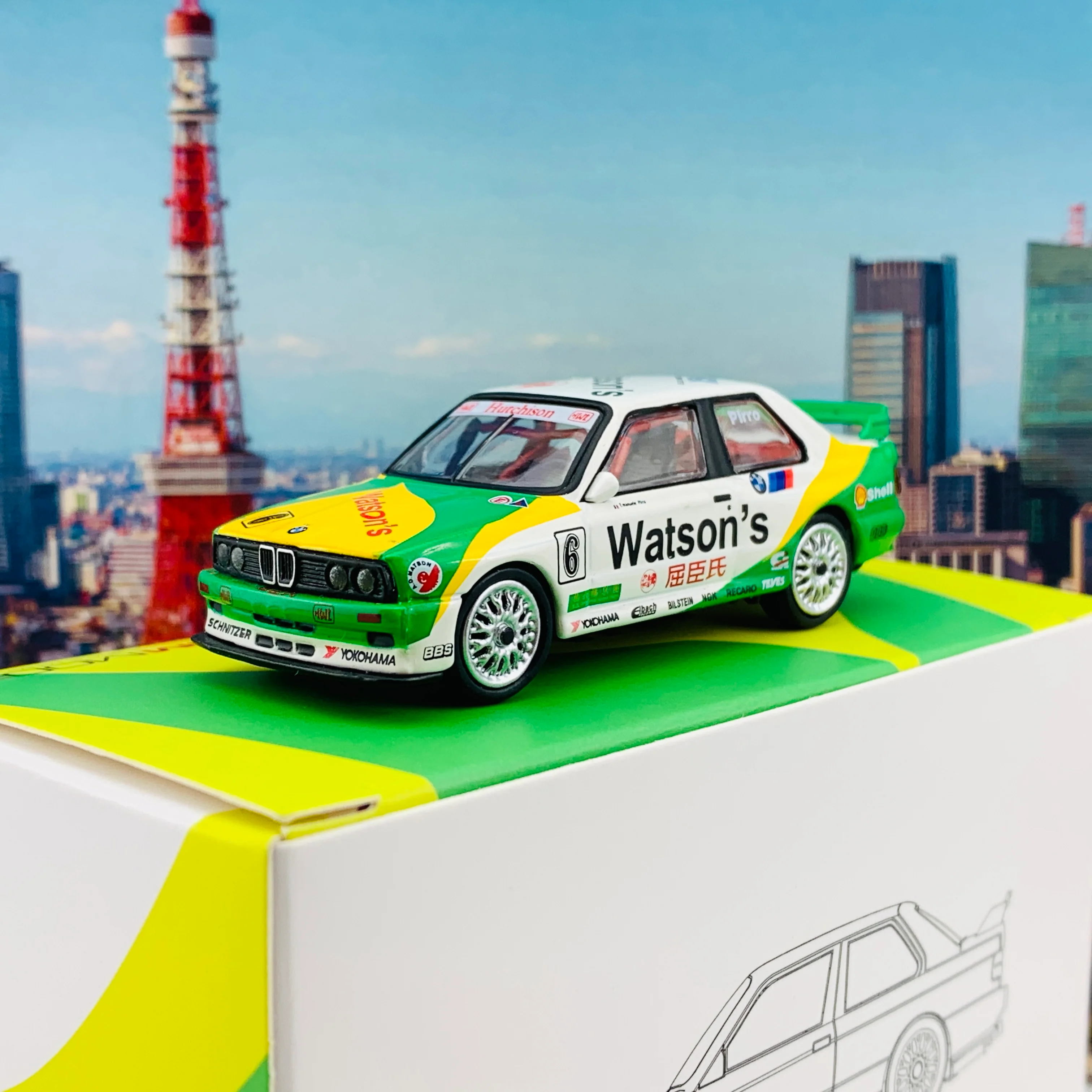 MINI GT 1/64 BMW M3 E30 #6 1991 Macau GP Winner Hong Kong Exclusive MGT00055-L - Image 2