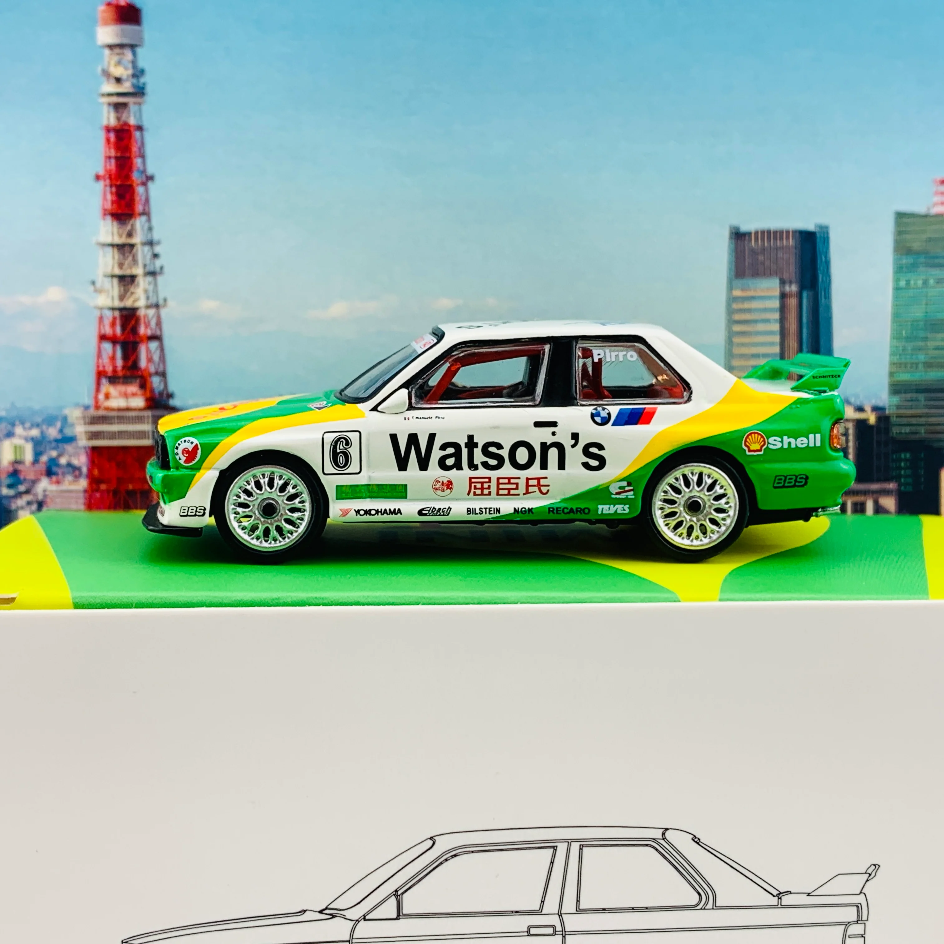 MINI GT 1/64 BMW M3 E30 #6 1991 Macau GP Winner Hong Kong Exclusive MGT00055-L - Image 4