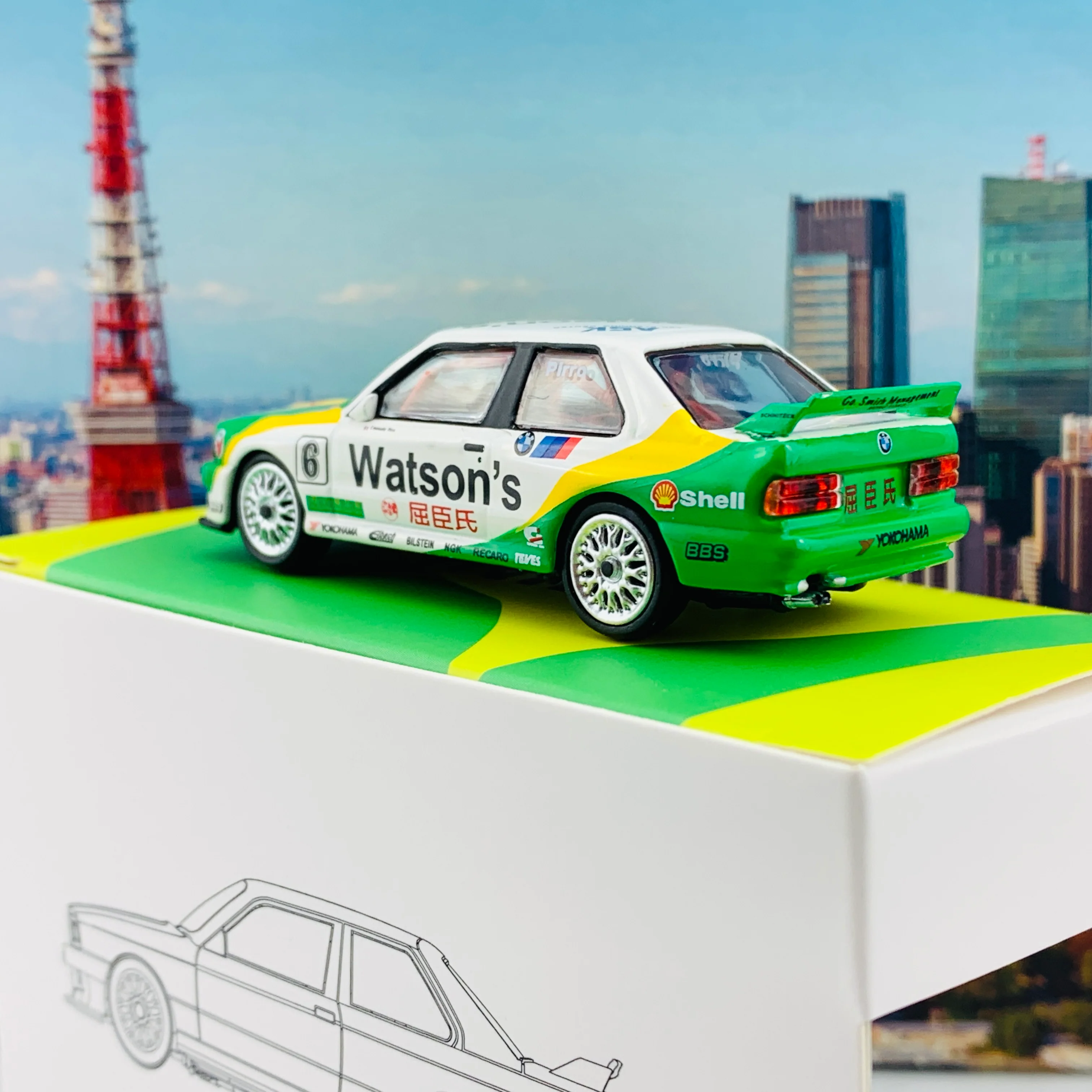 MINI GT 1/64 BMW M3 E30 #6 1991 Macau GP Winner Hong Kong Exclusive MGT00055-L - Image 5