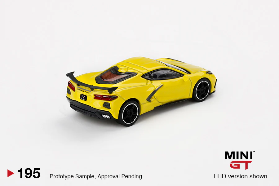 MINI GT 1/64 Chevrolet Corvette Stingray 2020  Accelerate Yellow LHD MGT00195-L - Image 2