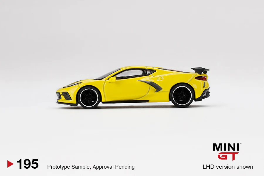 MINI GT 1/64 Chevrolet Corvette Stingray 2020  Accelerate Yellow LHD MGT00195-L - Image 3