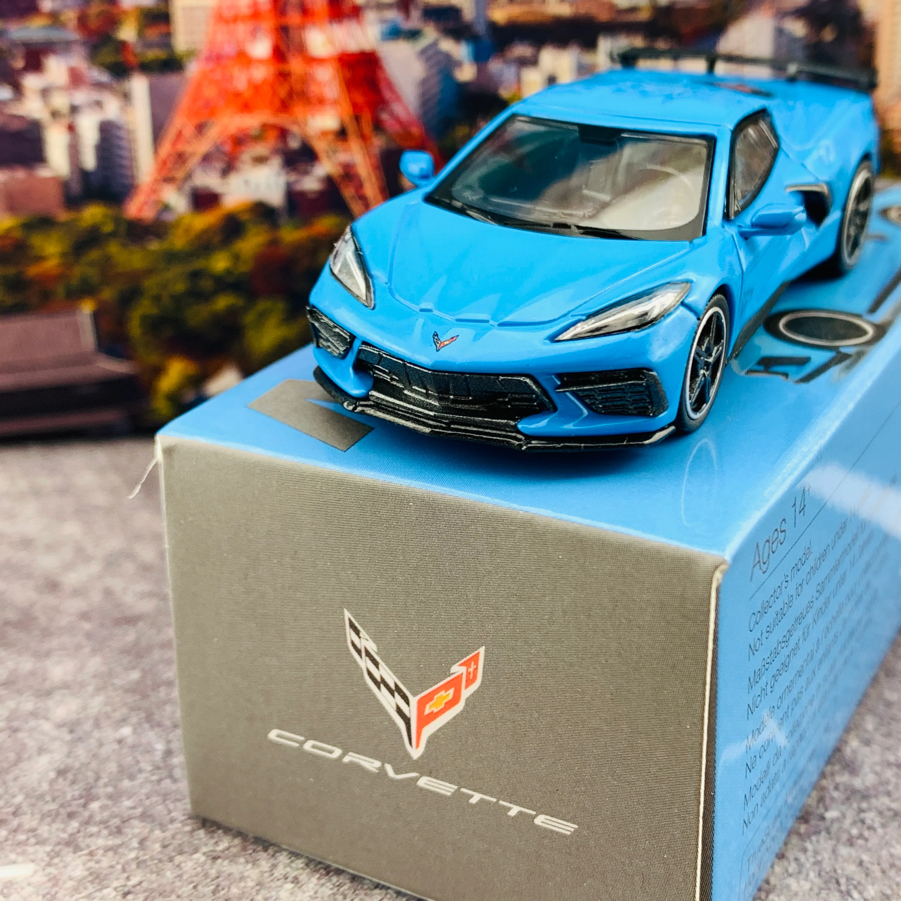 MINI GT 1/64 Chevrolet Corvette Stingray 2020  Rapid Blue LHD MGT00251-L - Image 2