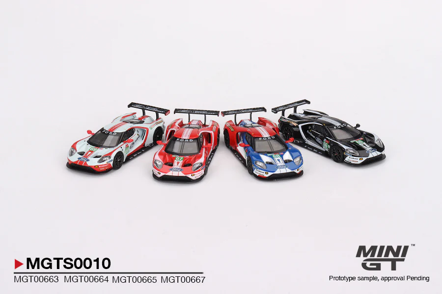 MINI GT 1/64 Ford GT LMGTE PRO 2019 24 Hrs of Le Mans Ford Chip Ganassi Team 4 Cars Set MGTS0010 - Image 2