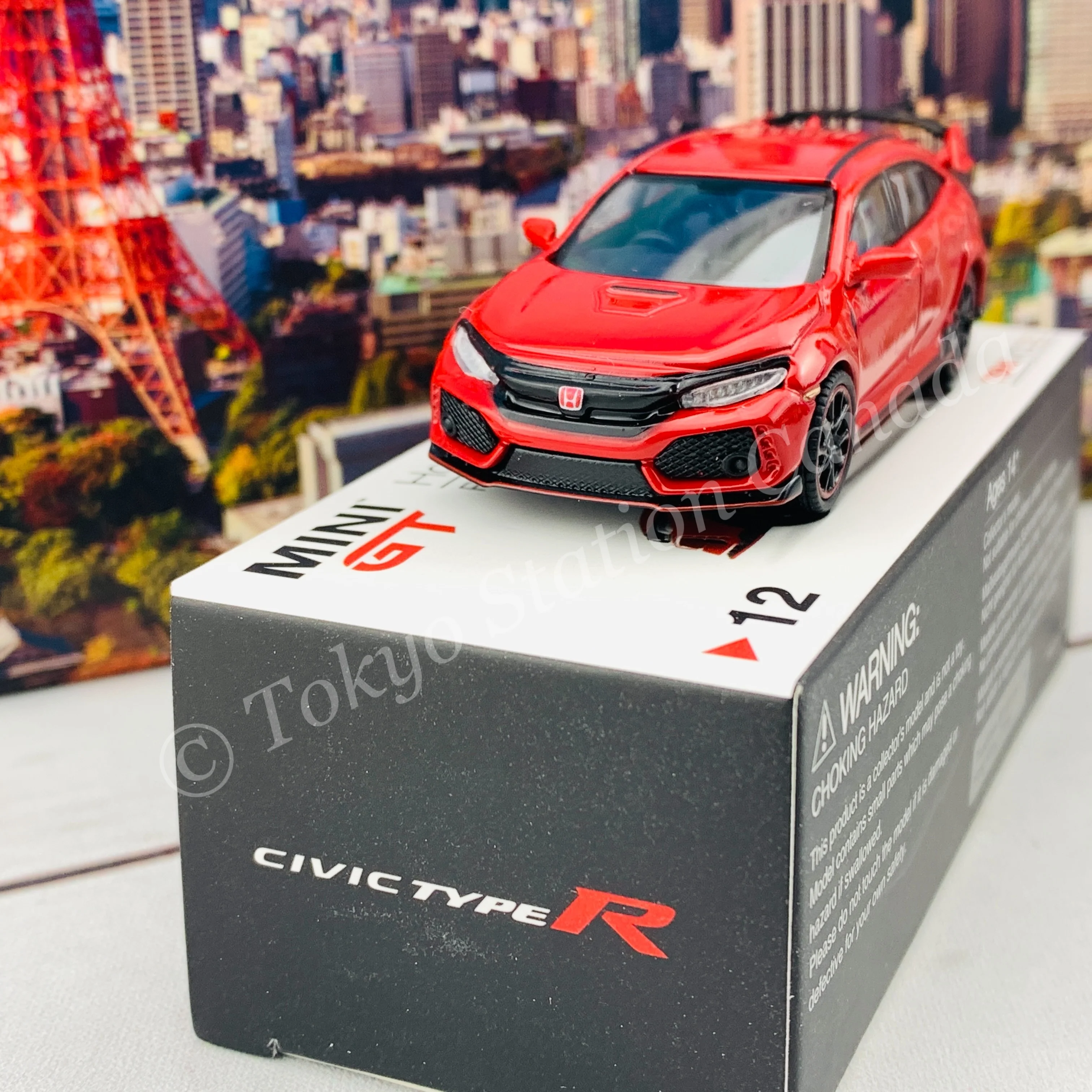 MINI GT 1/64 Honda Civic Type R (FK8) Rallye Red (RHD) MGT00012-R - Image 3