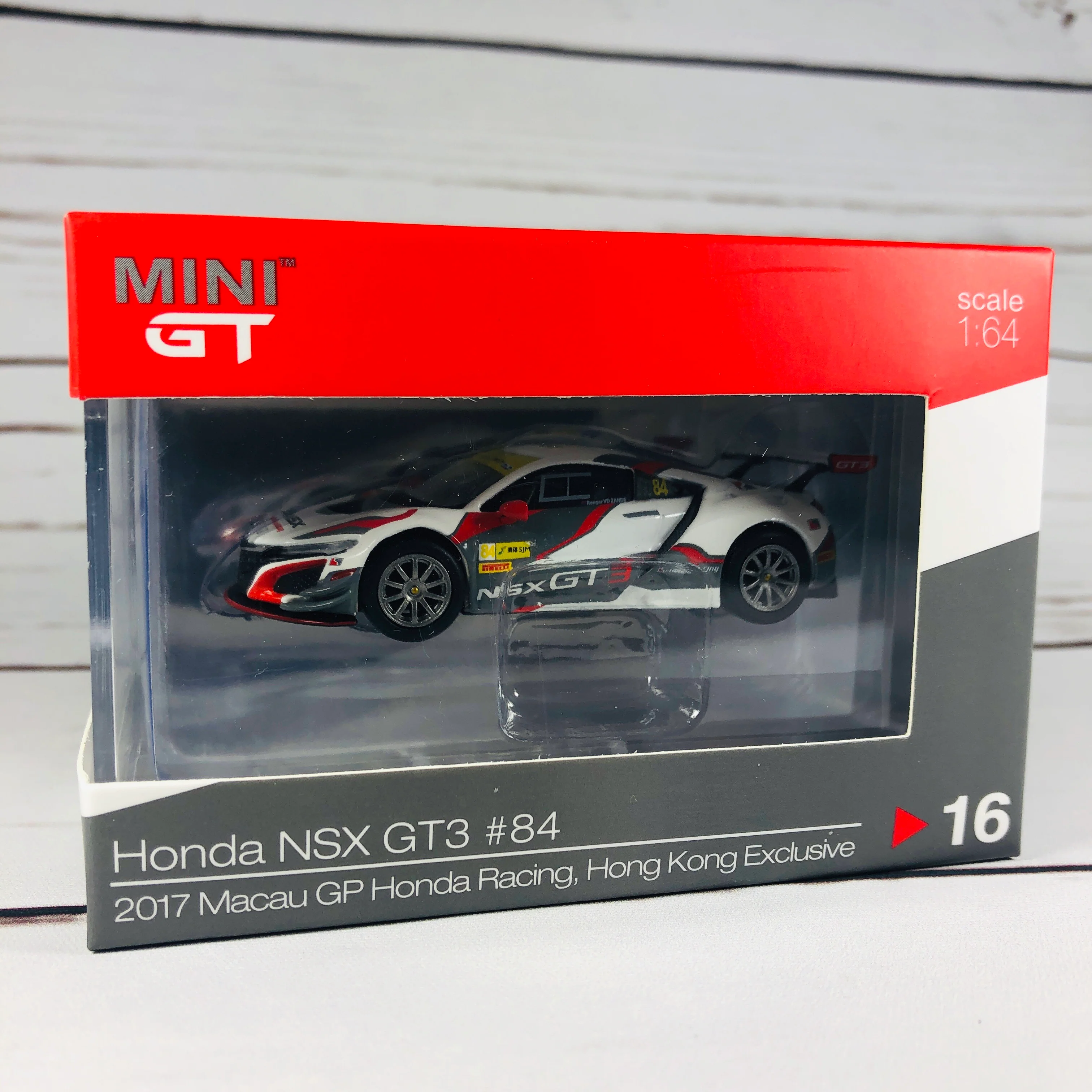 MINI GT 1/64 Honda NSX GT3 2017 Macau GP Honda Racing #84 Hong Kong Exclusive MGT00016 - Image 10