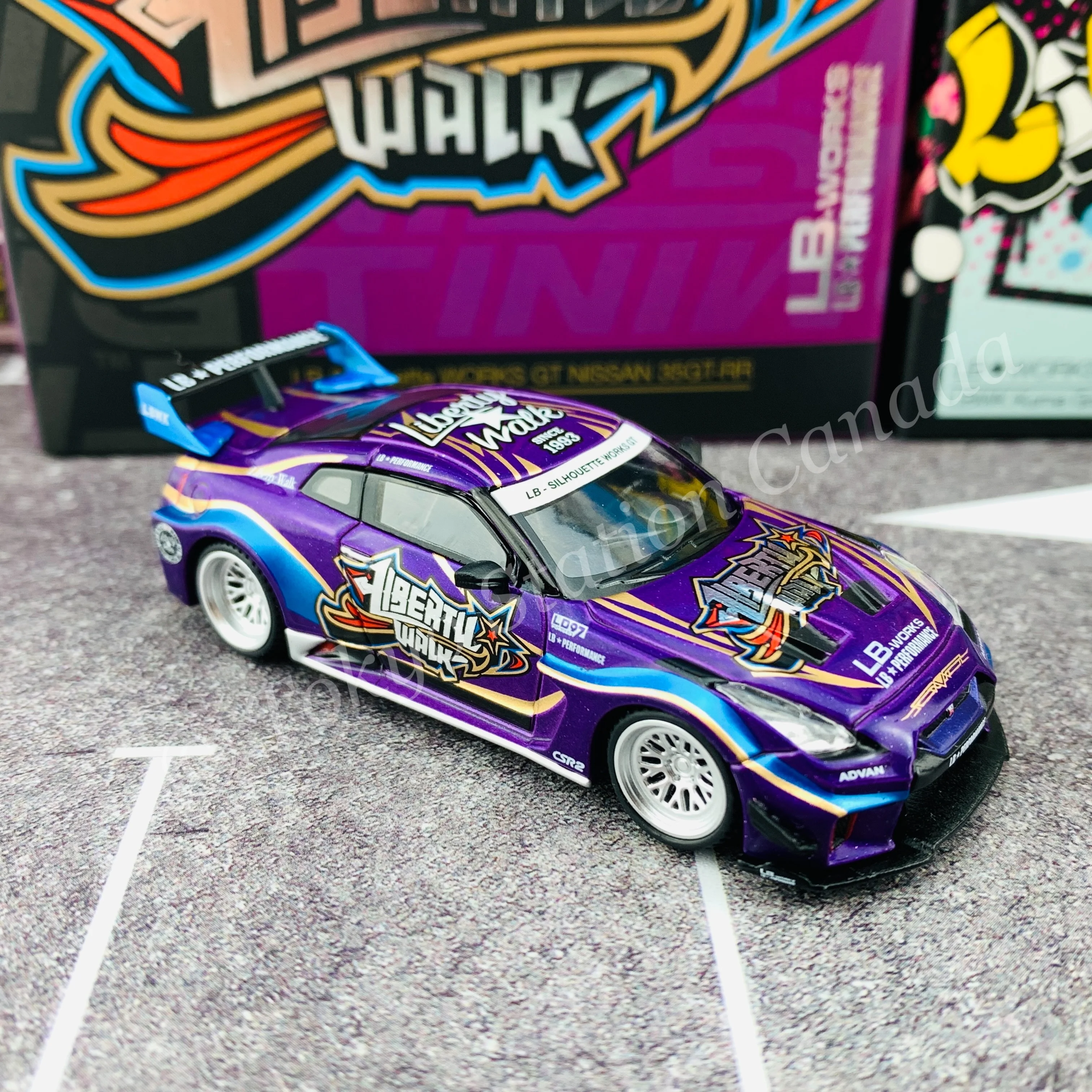 MINI GT 1/64 LB Silhouette WORKS GT NISSAN 35GT-RR Purple Metallic MGT00245-L - Image 2