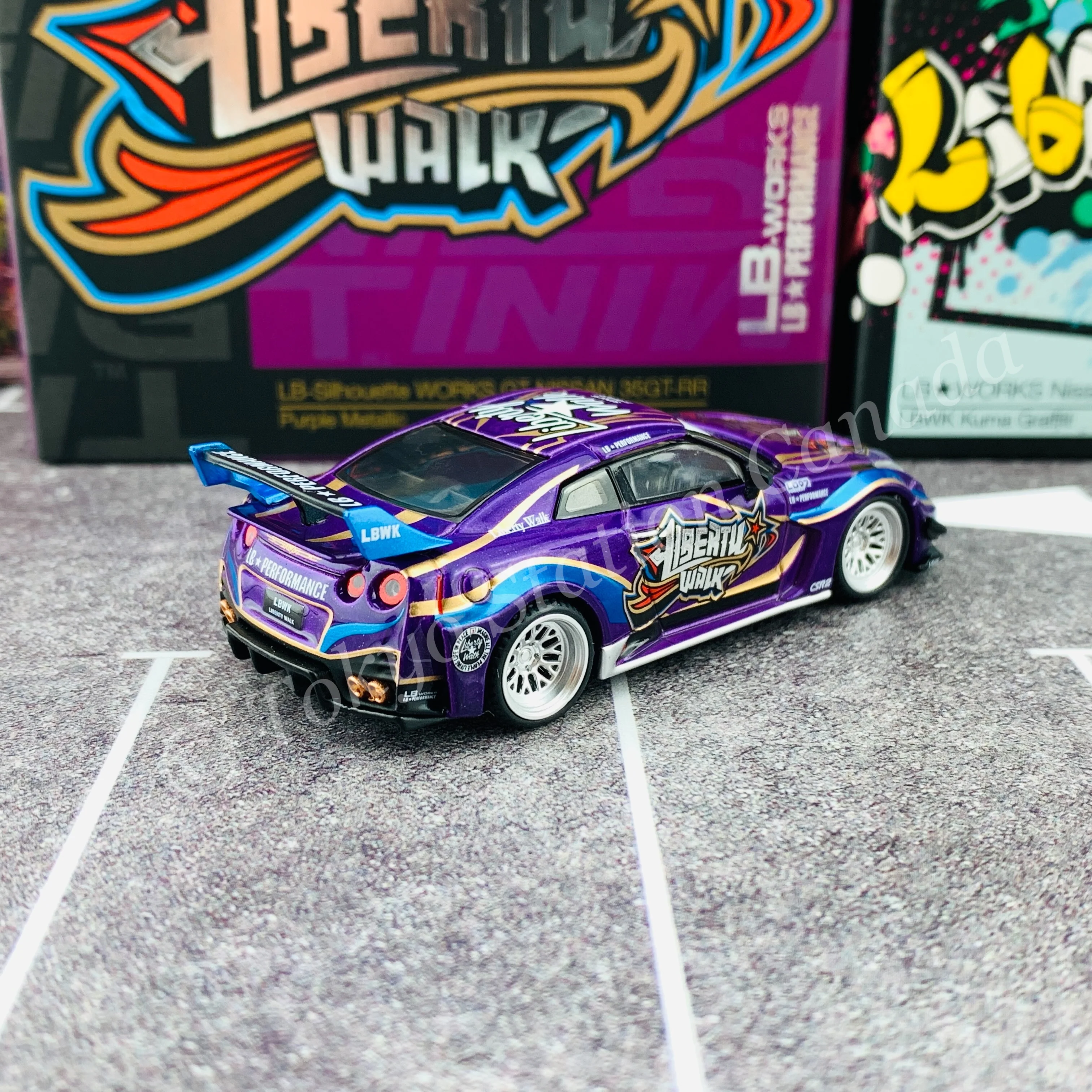 MINI GT 1/64 LB Silhouette WORKS GT NISSAN 35GT-RR Purple Metallic MGT00245-L - Image 3