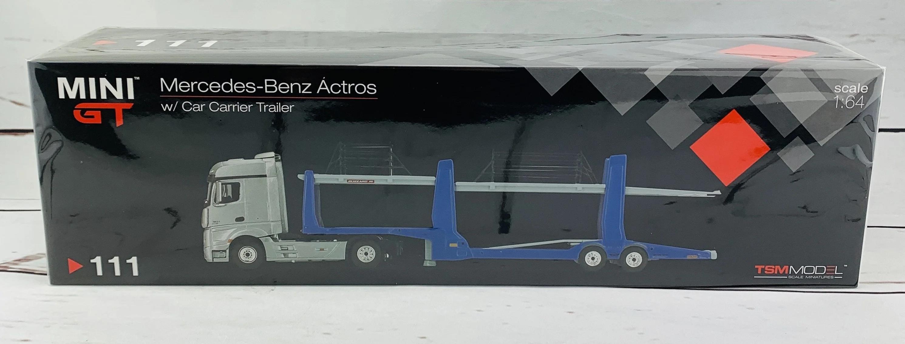MINI GT 1/64 Mercedes-Benz Actros With Car Carrier Trailer LHD MGT00111-L - Image 8