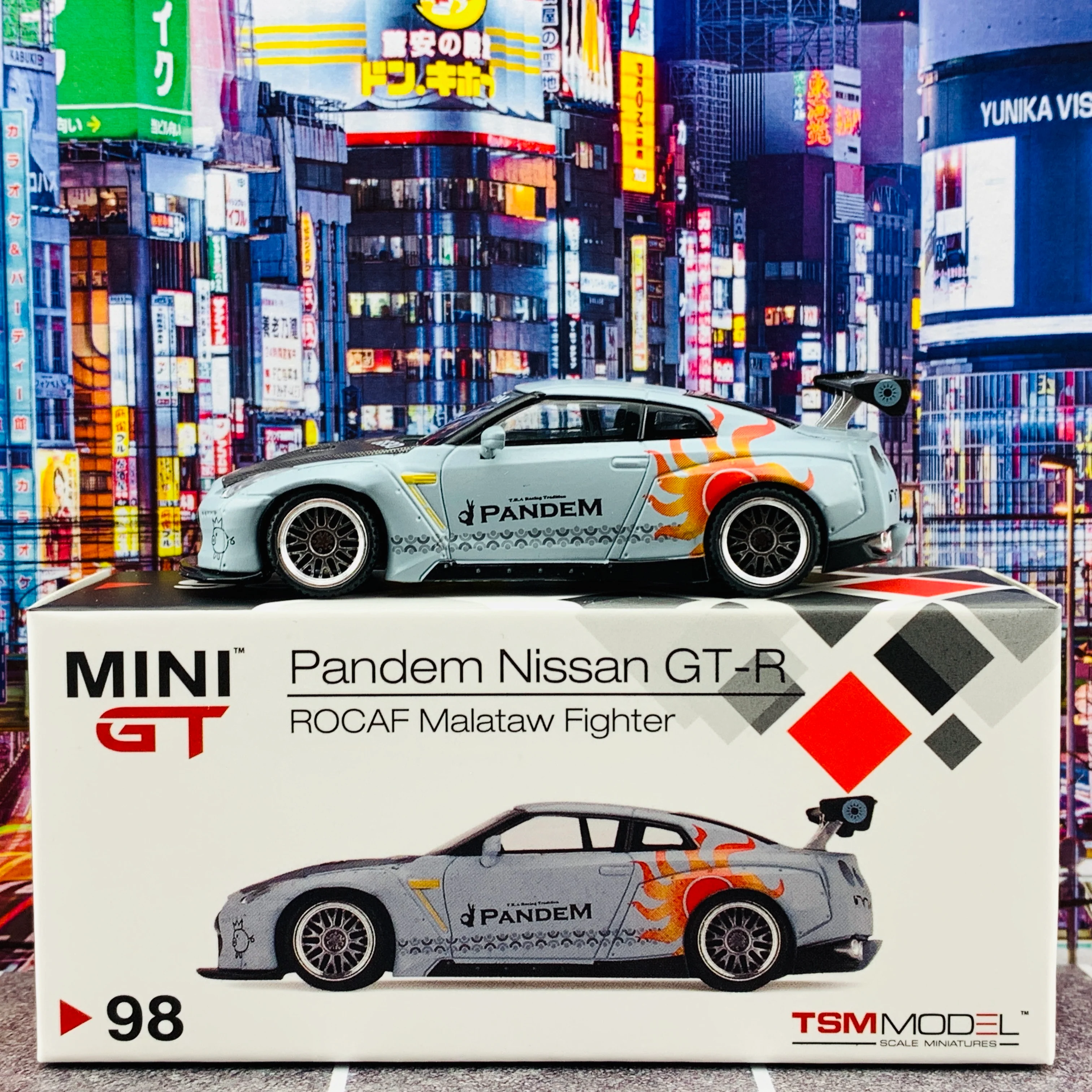 MINI GT 1/64 Pandem Nissan GTR (R35) GT Wing ROCAF Malataw Fighter LHD Taiwan Exclusive MGT00098-L - Image 2