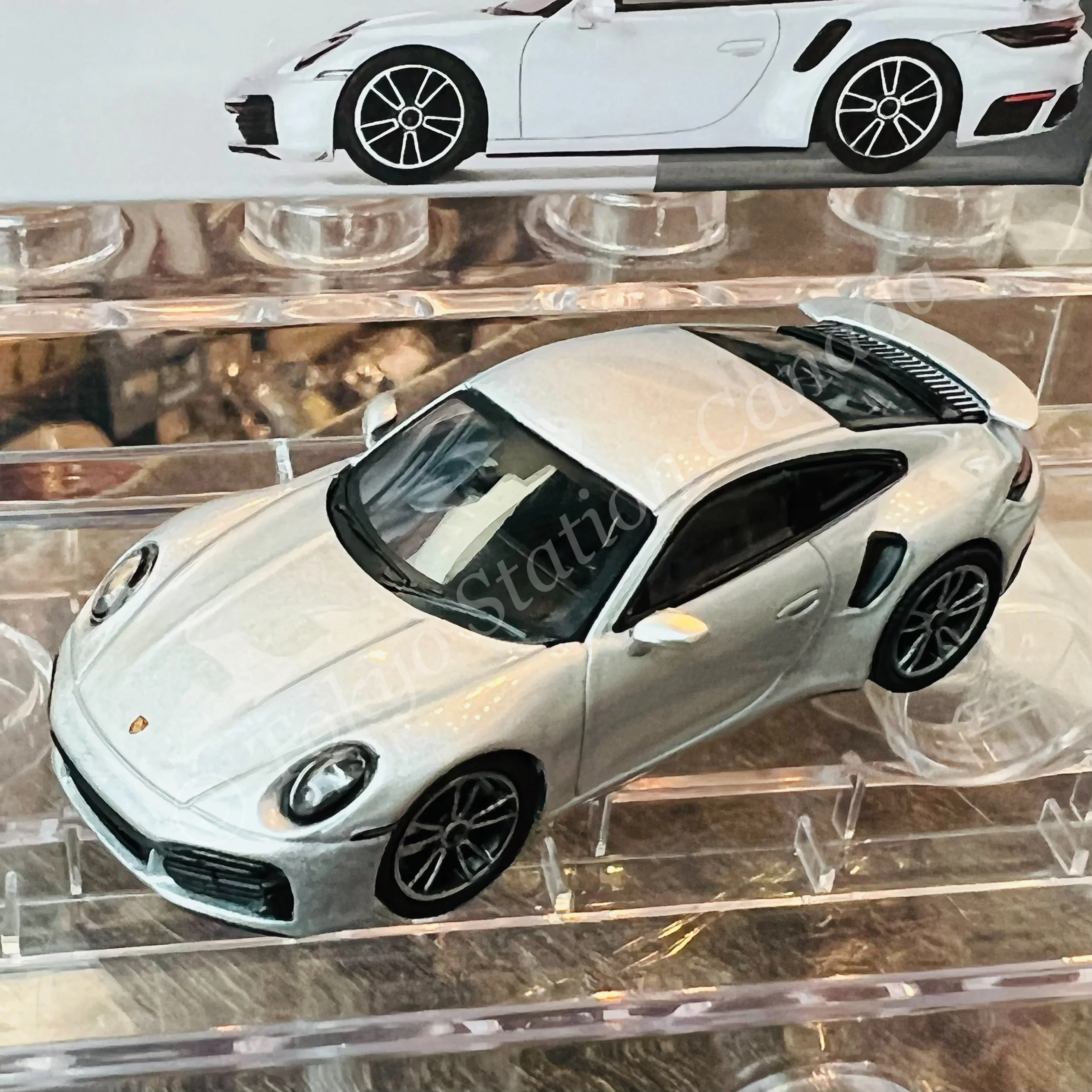 MINI GT 1/64 Porsche 911 Turbo S GT Silver Metallic RHD MGT00354-R - Image 2