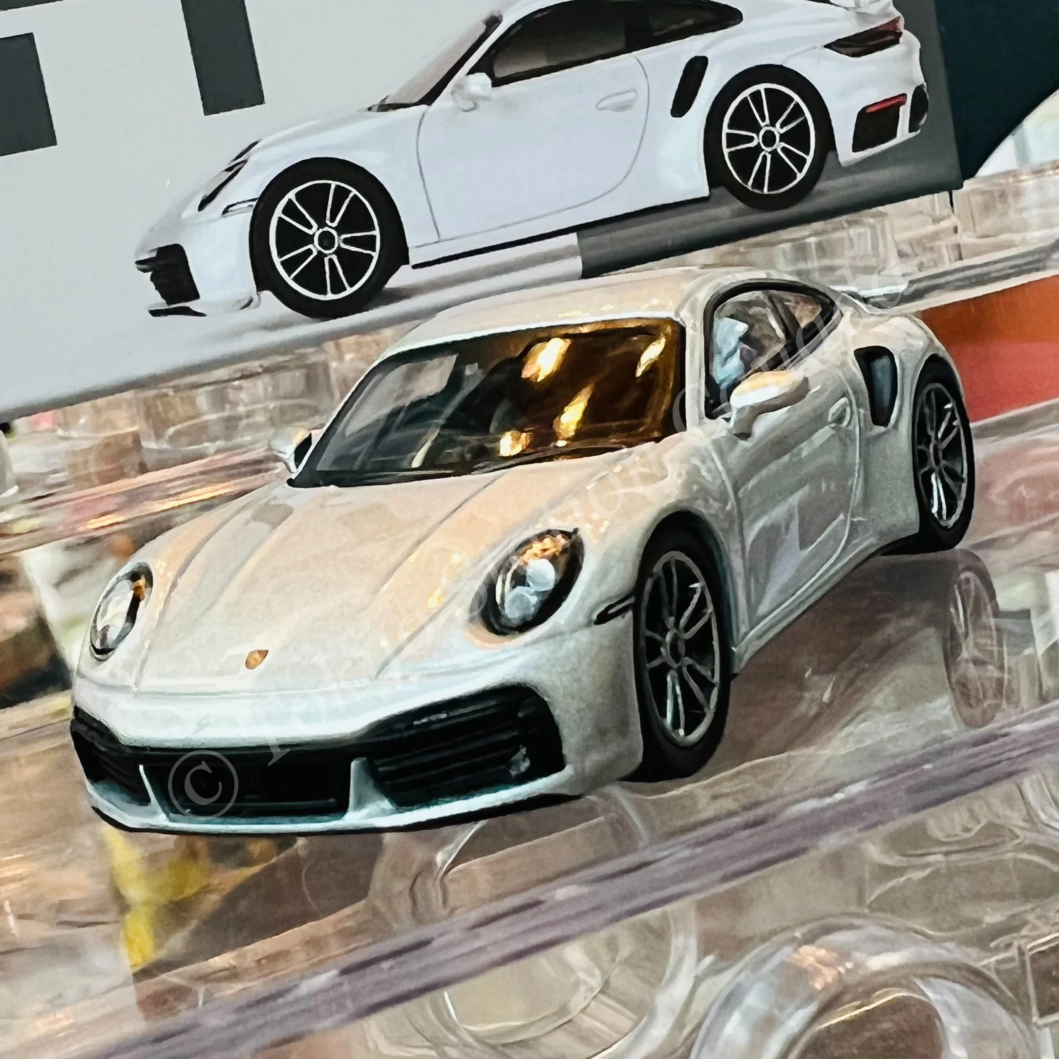 MINI GT 1/64 Porsche 911 Turbo S GT Silver Metallic RHD MGT00354-R - Image 3