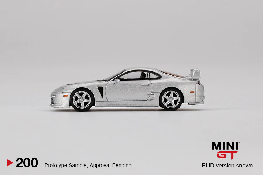 MINI GT 1/64 Toyota TRD 3000GT Alpine Silver Metallic LHD MGT00200-L - Image 2