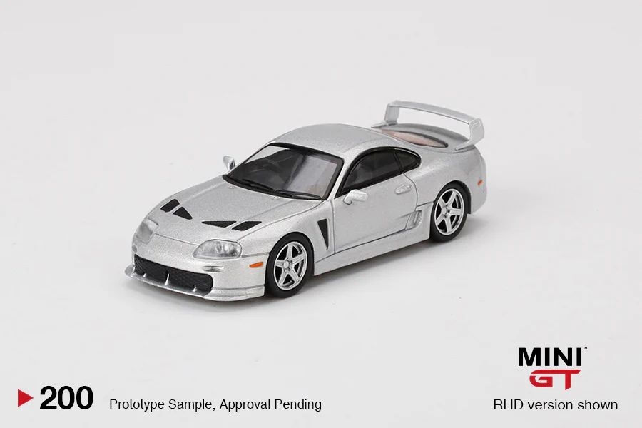 MINI GT 1/64 Toyota TRD 3000GT Alpine Silver Metallic LHD MGT00200-L - Image 4