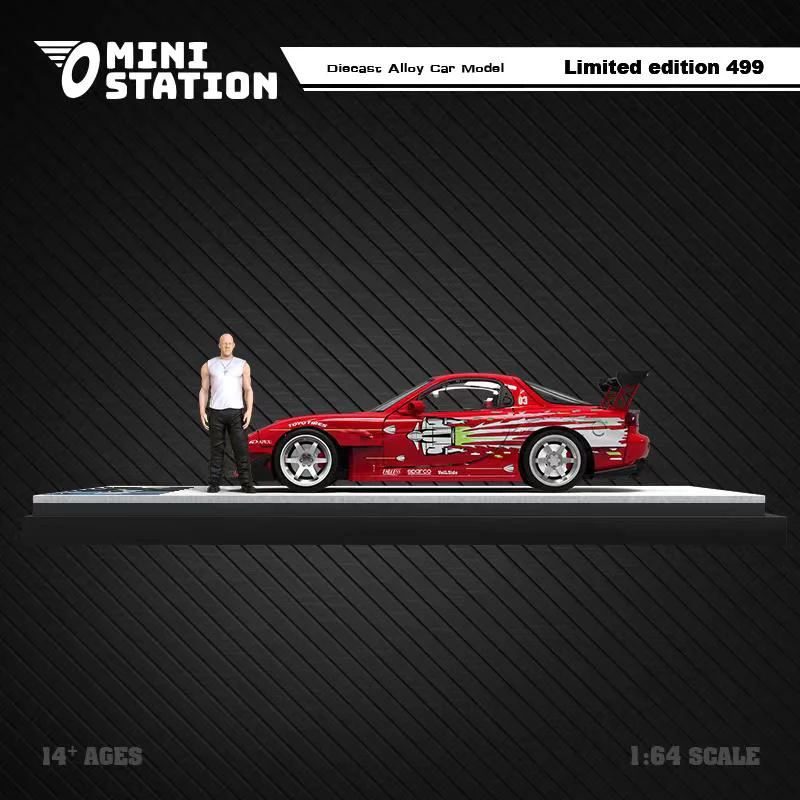 MINI STATION 1/64 Fast & Furious Dom's RX-7 with Figurine - Image 2