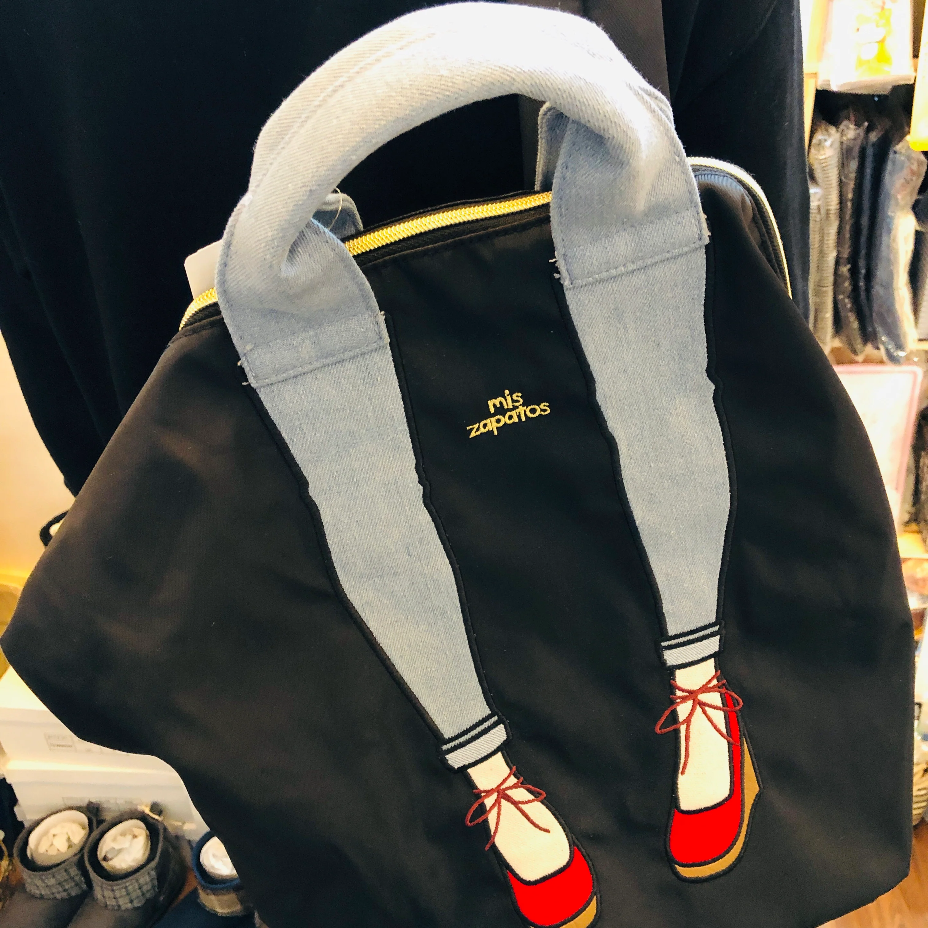 mis zapatos Nylon Skinny 3 Way Backpack - Black - Image 3