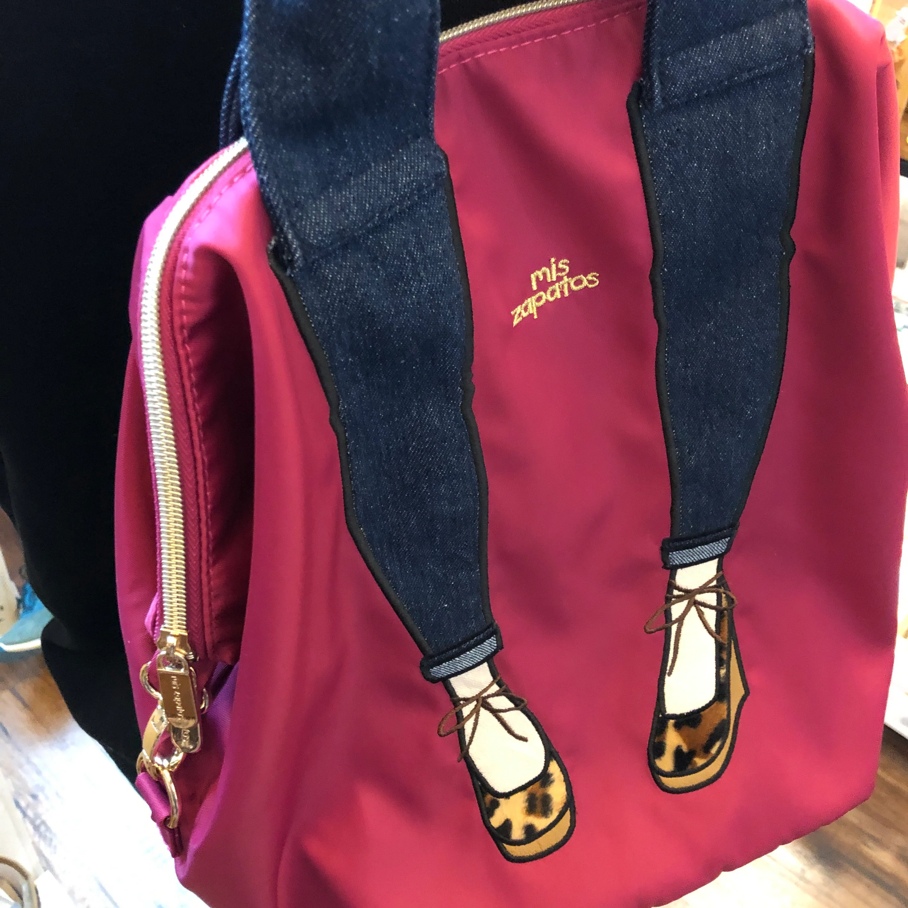 mis zapatos Nylon Skinny 3 Way Backpack - Pink - Image 5