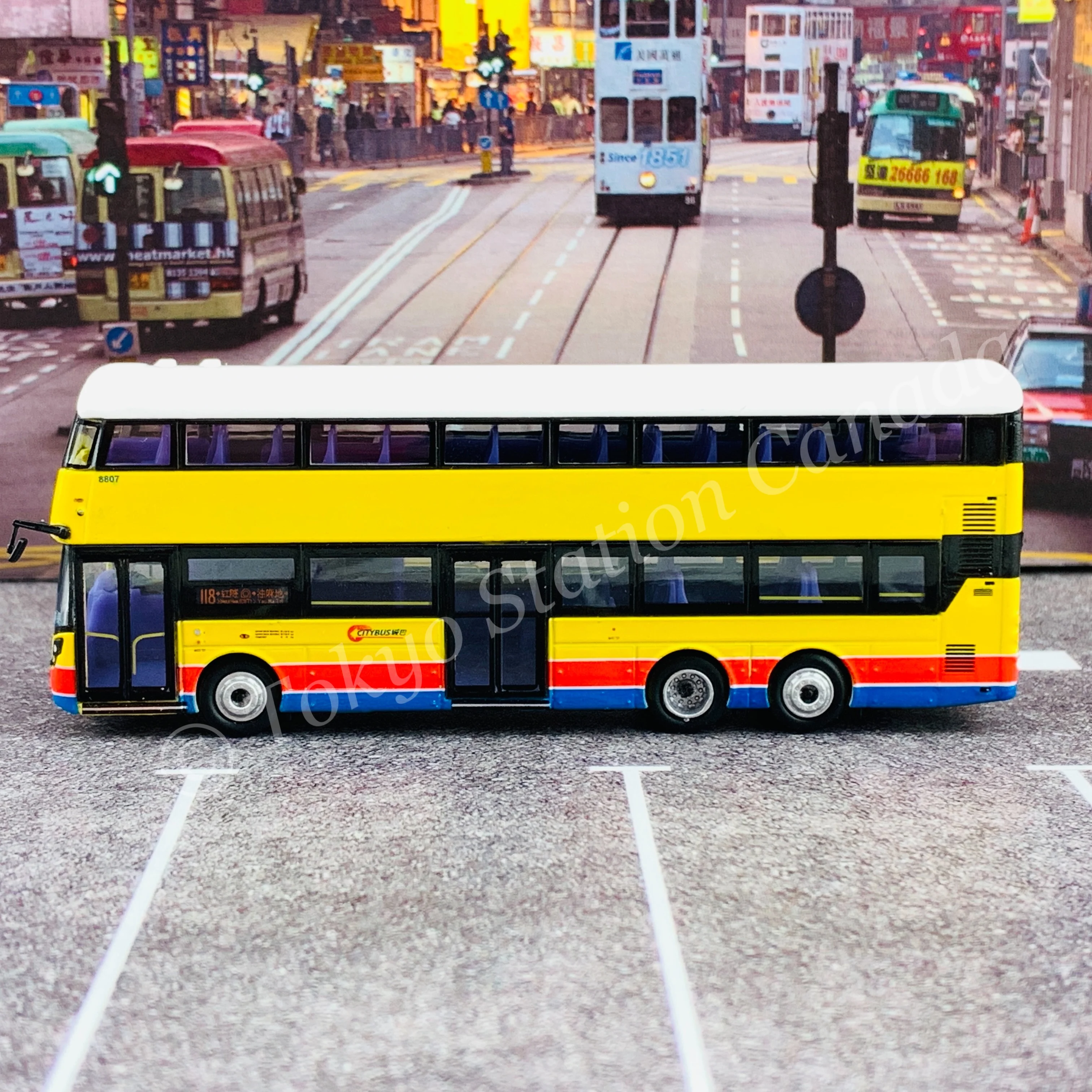 Model 1 1/120 城巴 CITYBUS Volvo B8L 8807 WP1057 @ Cheung Sha Wan (W) 長沙灣西 118 S33304 - Image 3