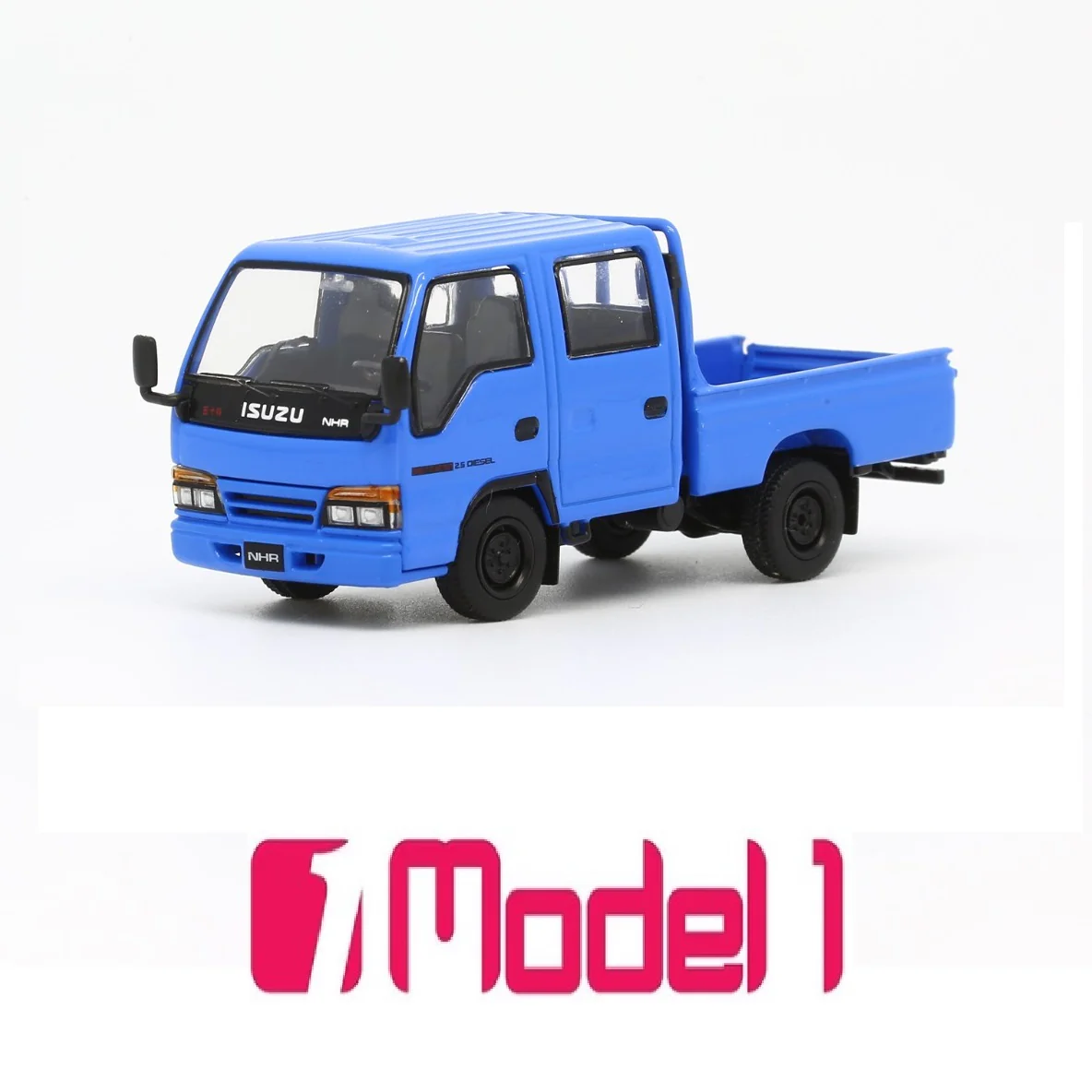 Model 1 1/64 Isuzu ELF NHR Custom Version Blue with Black Wheels LHD T66639 - Image 4