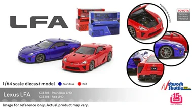 MODEL 1 1/64 Lexus LFA Red C33206 - Image 3