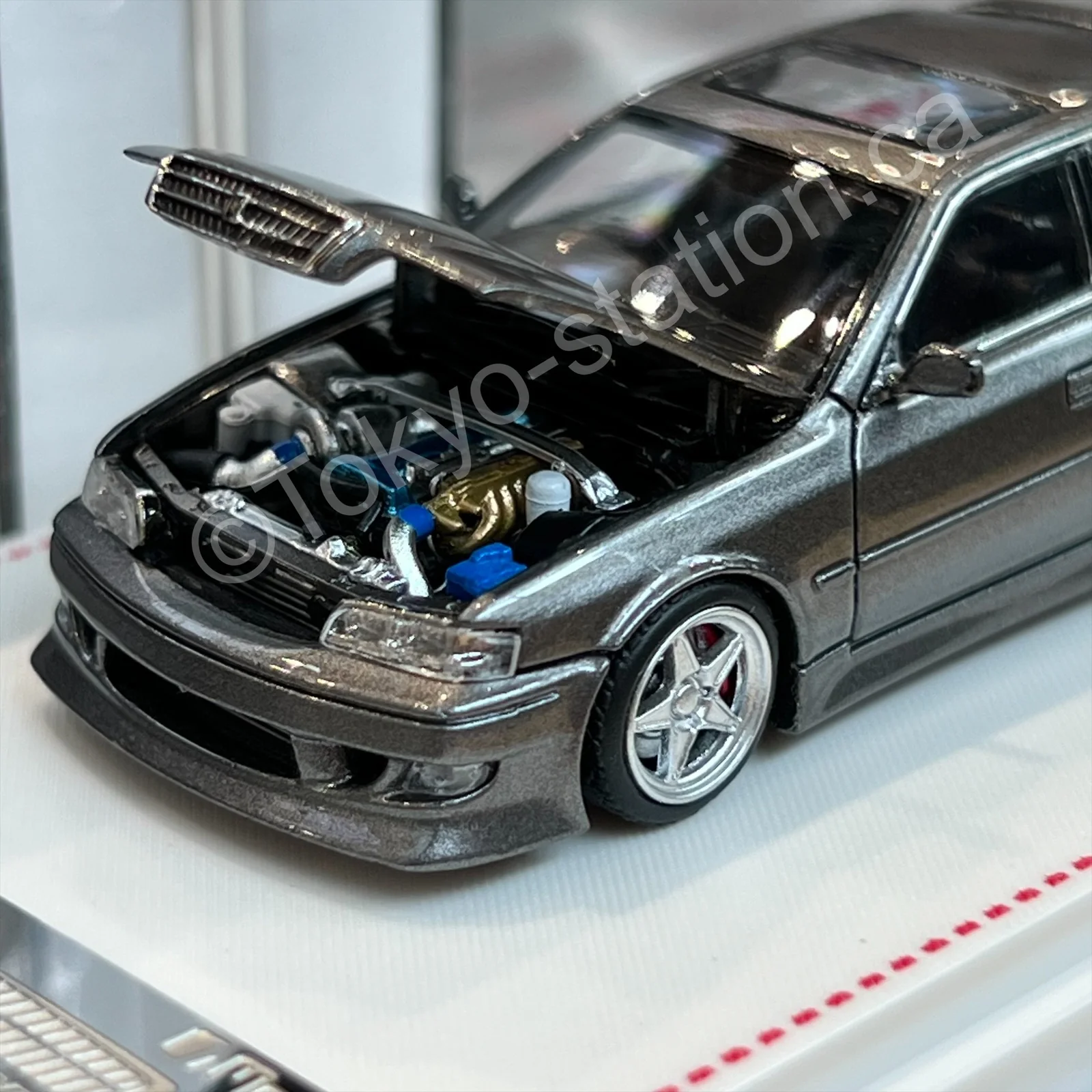 MODEL 1 1/64 Toyota Chaser JZX100 Custom Version Gunmetal C33701 - Image 2