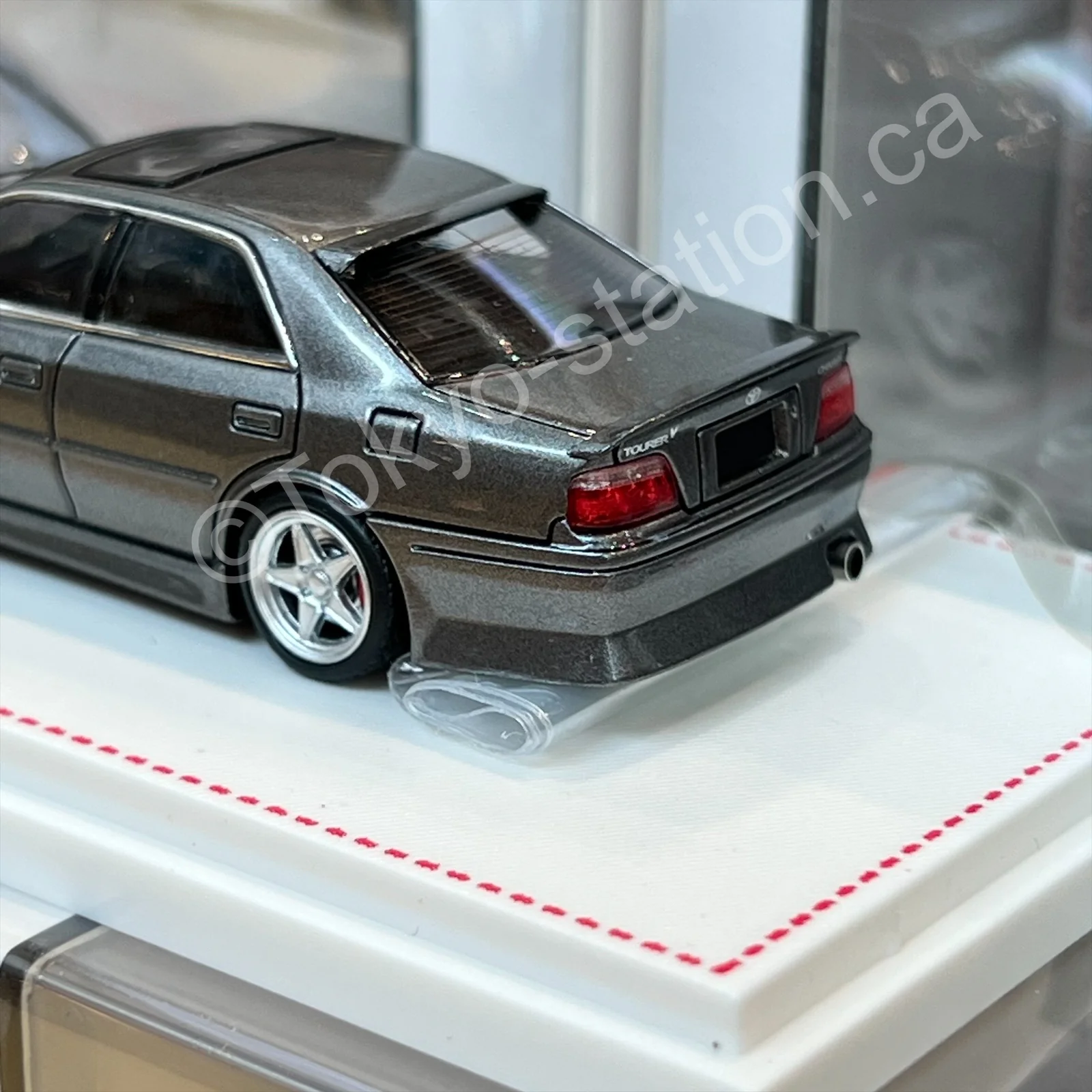 MODEL 1 1/64 Toyota Chaser JZX100 Custom Version Gunmetal C33701 - Image 3