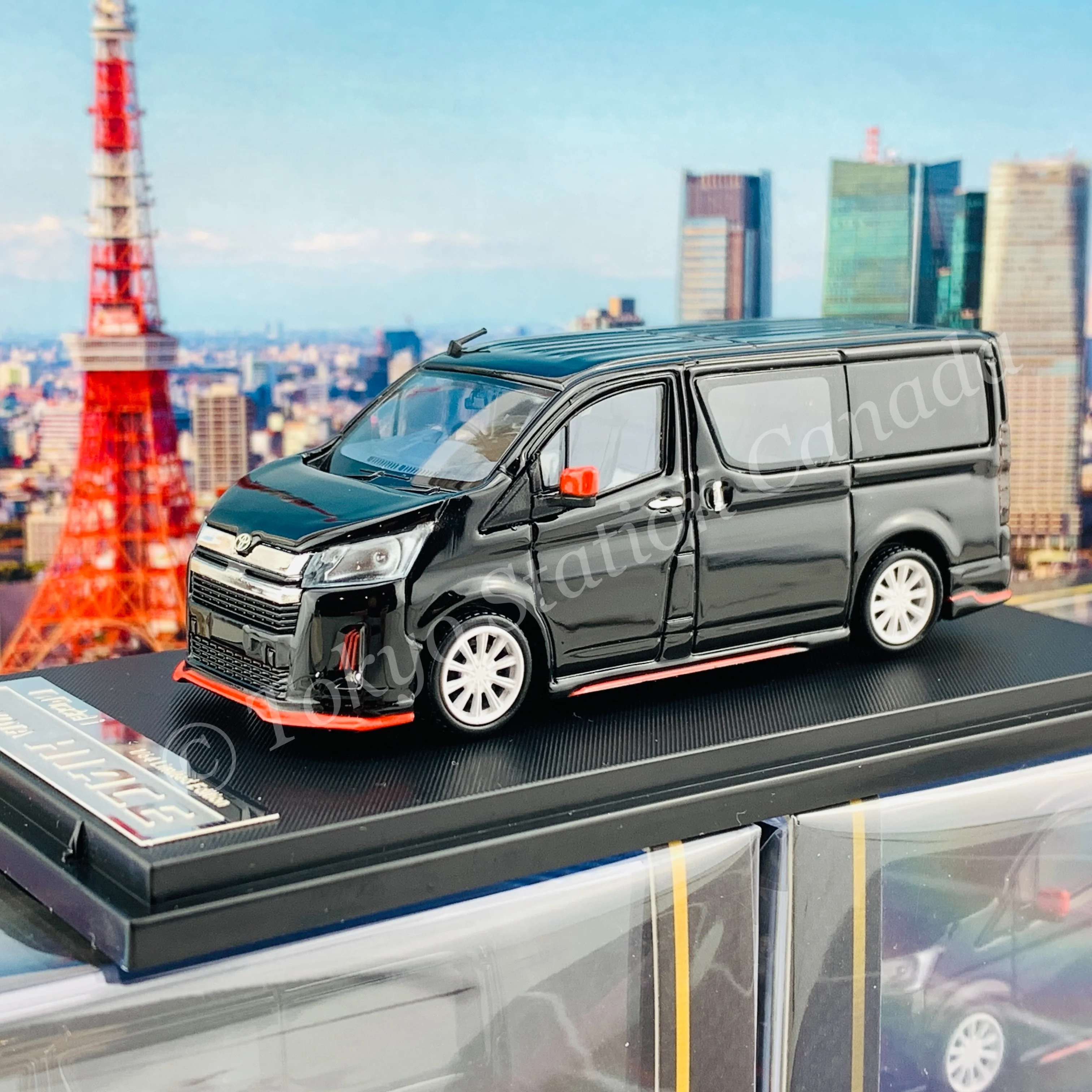 Model 1 1/64 Toyota Hiace 300 Custom version BLACK C33126 - Image 2
