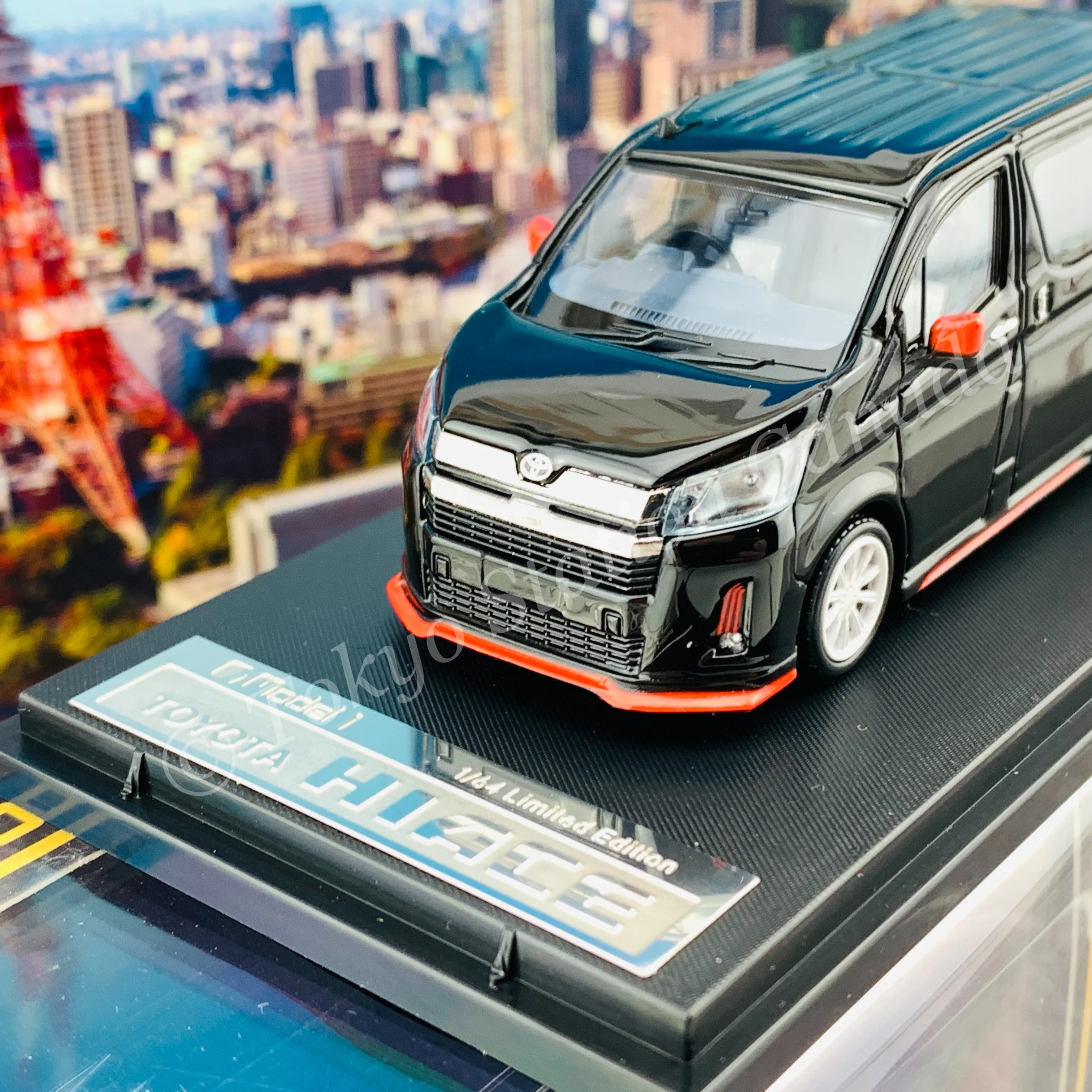 Model 1 1/64 Toyota Hiace 300 Custom version BLACK C33126 - Image 3