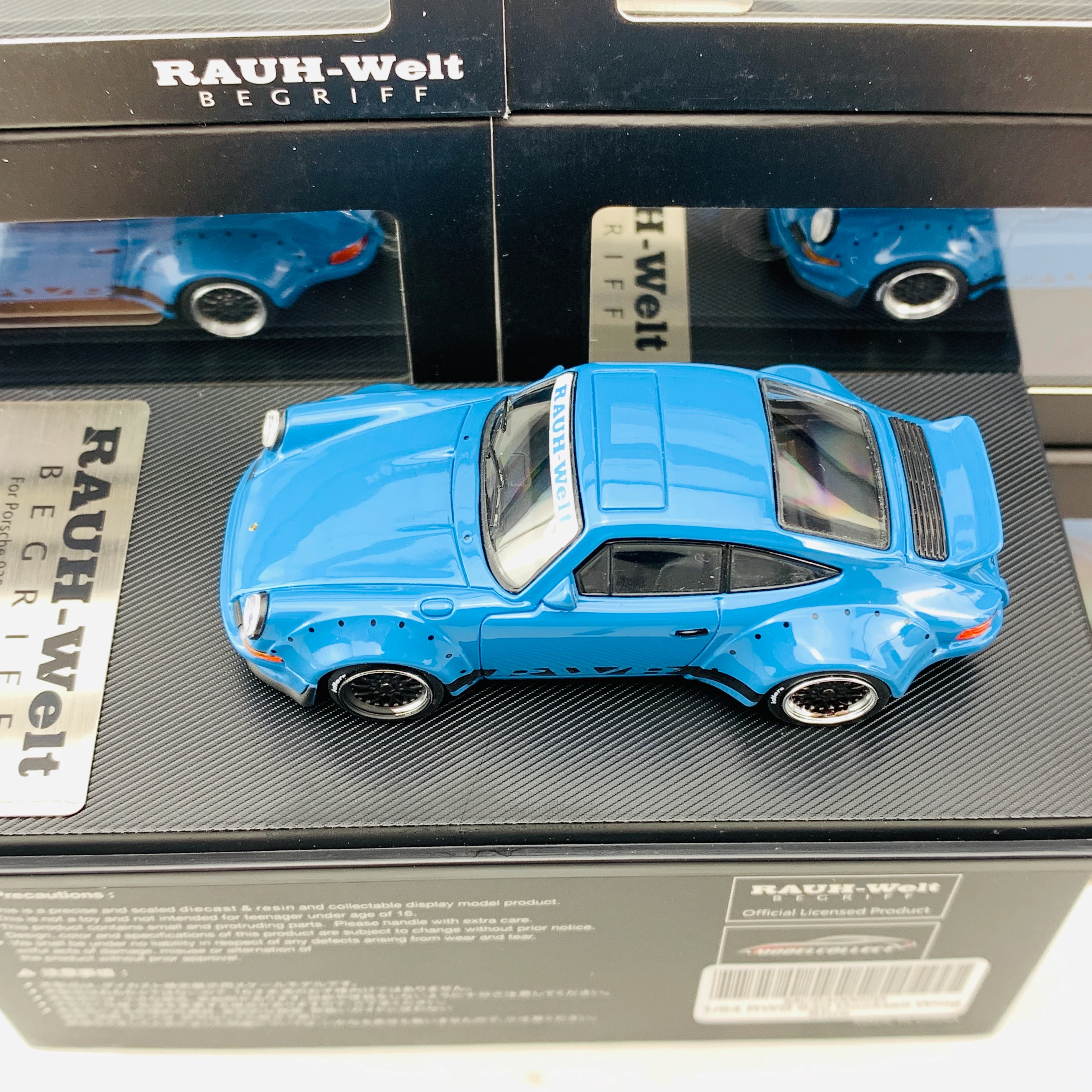 MODEL COLLECT 1/64 Porsche RWB 930 Ducktail Wing Blue MC640002B - Image 5