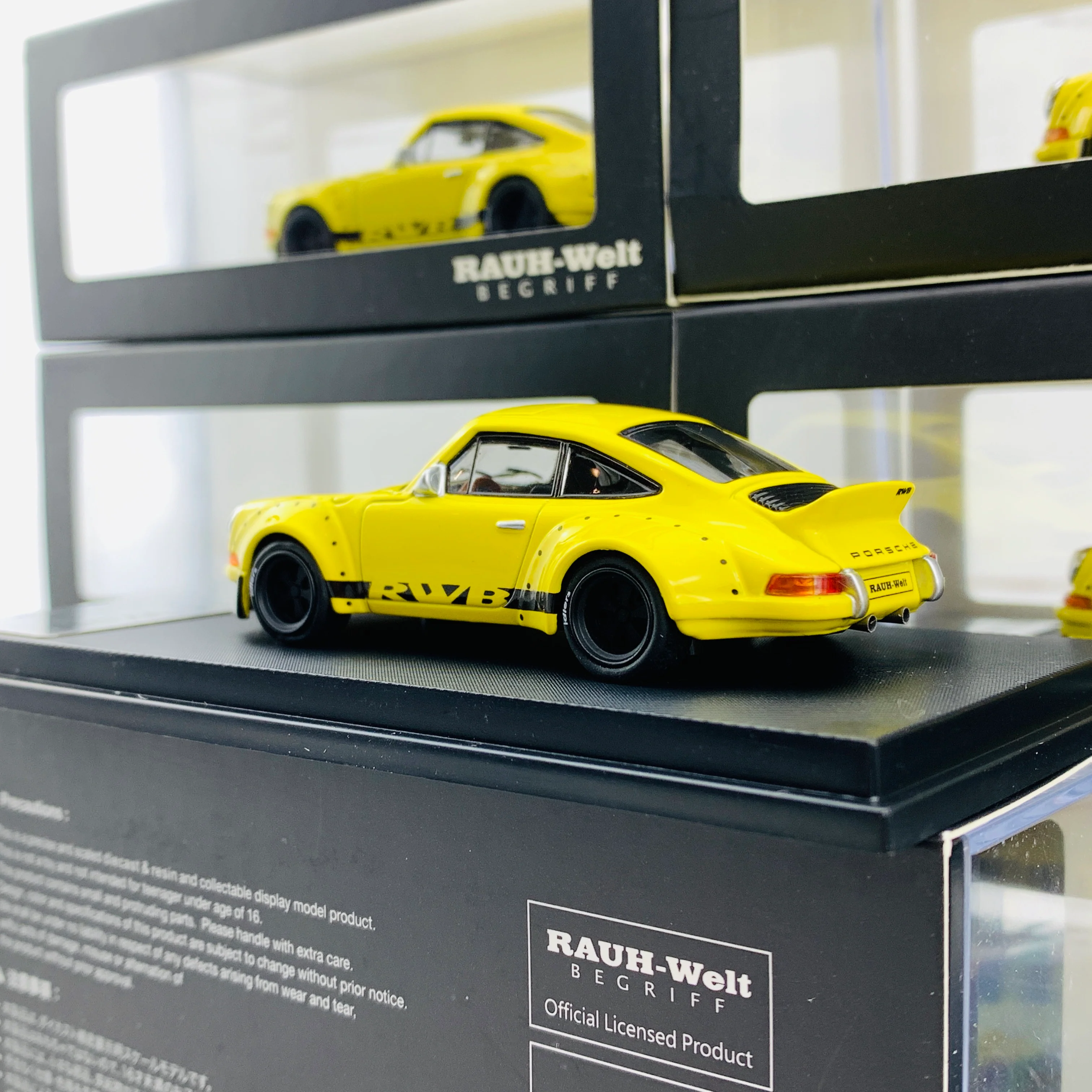 MODEL COLLECT 1/64 Porsche RWB 930 Ducktail Wing Yellow MC640002A - Image 4