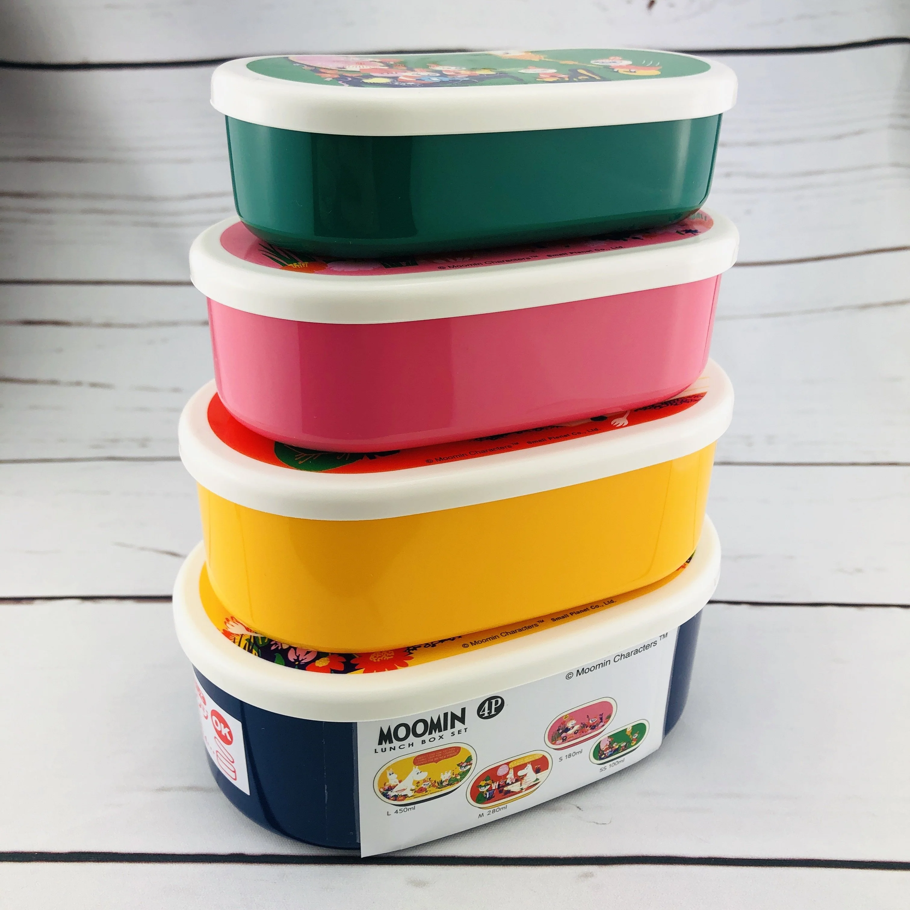 Moomin Lunch Box Set 4P by Small Planet Made in Japan MMLC3303 - Image 6