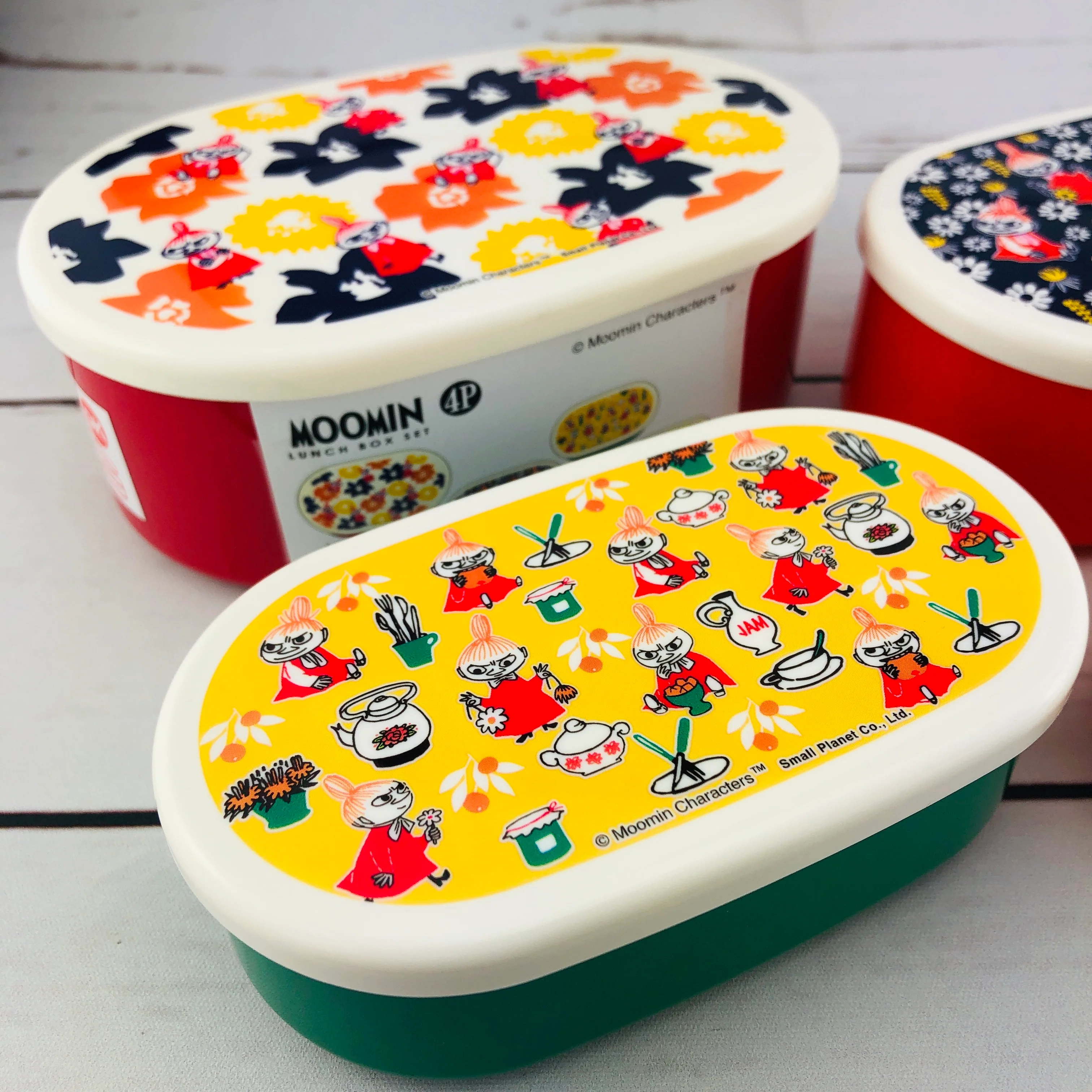 Moomin Lunch Box Set 4P by Small Planet Made in Japan MMLC3304 - Image 3