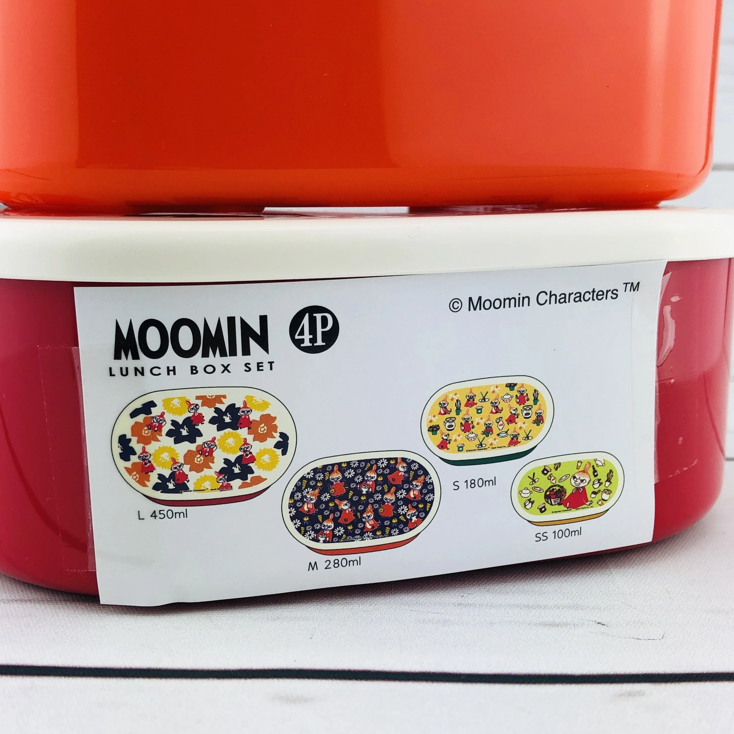 Moomin Lunch Box Set 4P by Small Planet Made in Japan MMLC3304 - Image 6