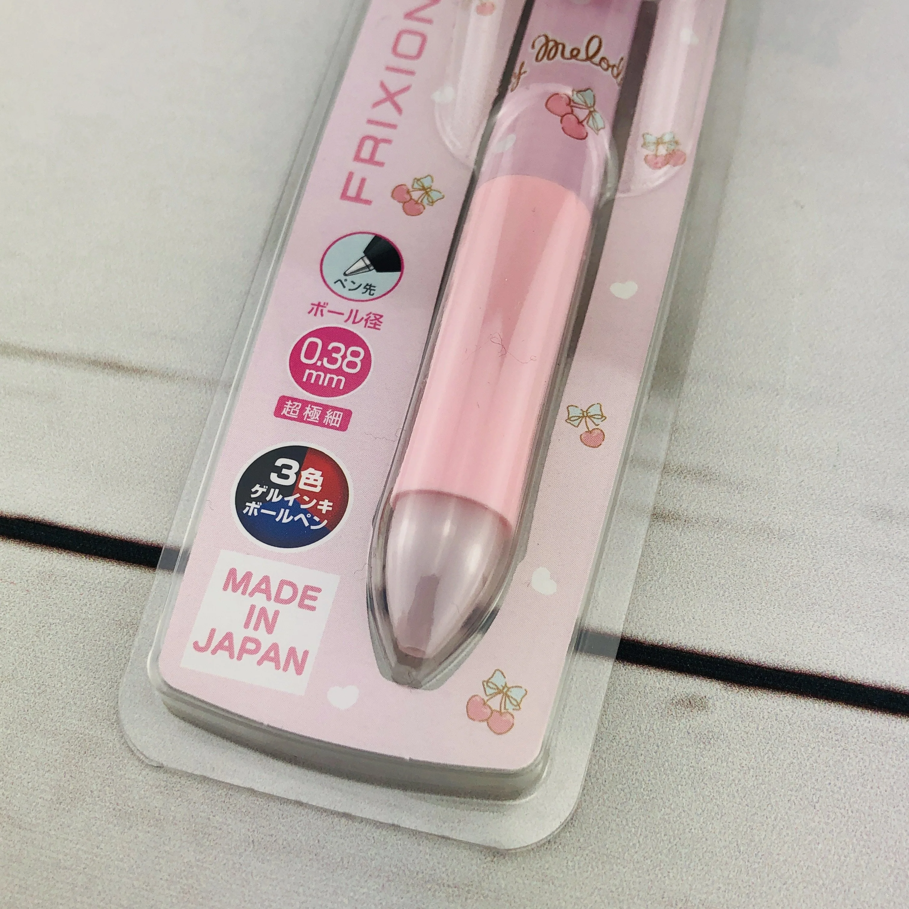My Melody Frixion Ball Pen 0.38mm (3 Colors) D861 Made in Japan - Image 4