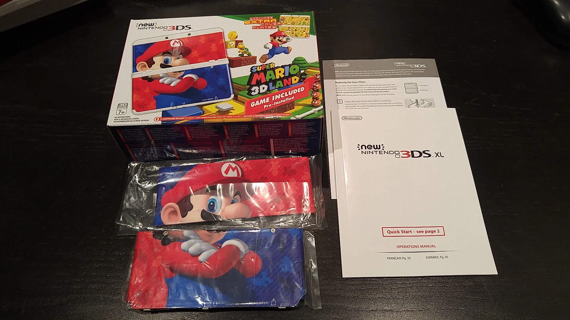 NINTENDO 3DS Console Super Mario 3D Land Edition (USED) + 4 Games and accessories - Image 3