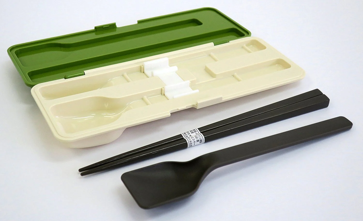 OSK LUNCH CHIME Chopsticks & Spoon Combi Set Green CT-29 - Image 2