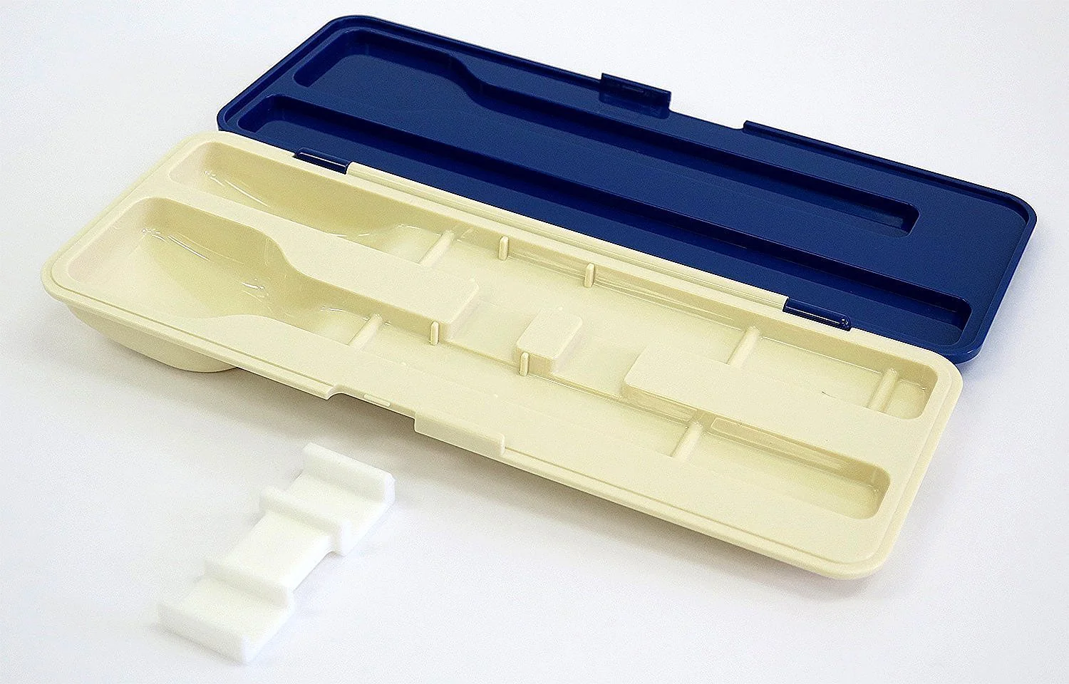 OSK LUNCH CHIME Chopsticks & Spoon Combi Set Navy Blue CT-29 - Image 2