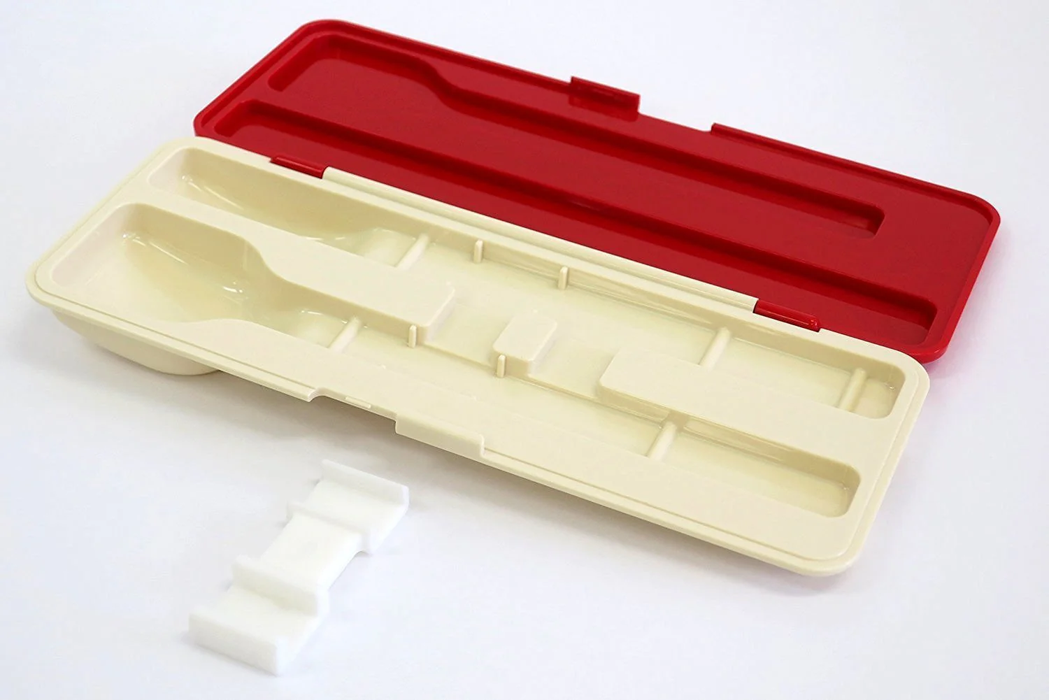 OSK LUNCH CHIME Chopsticks & Spoon Combi Set Red CT-29 - Image 2