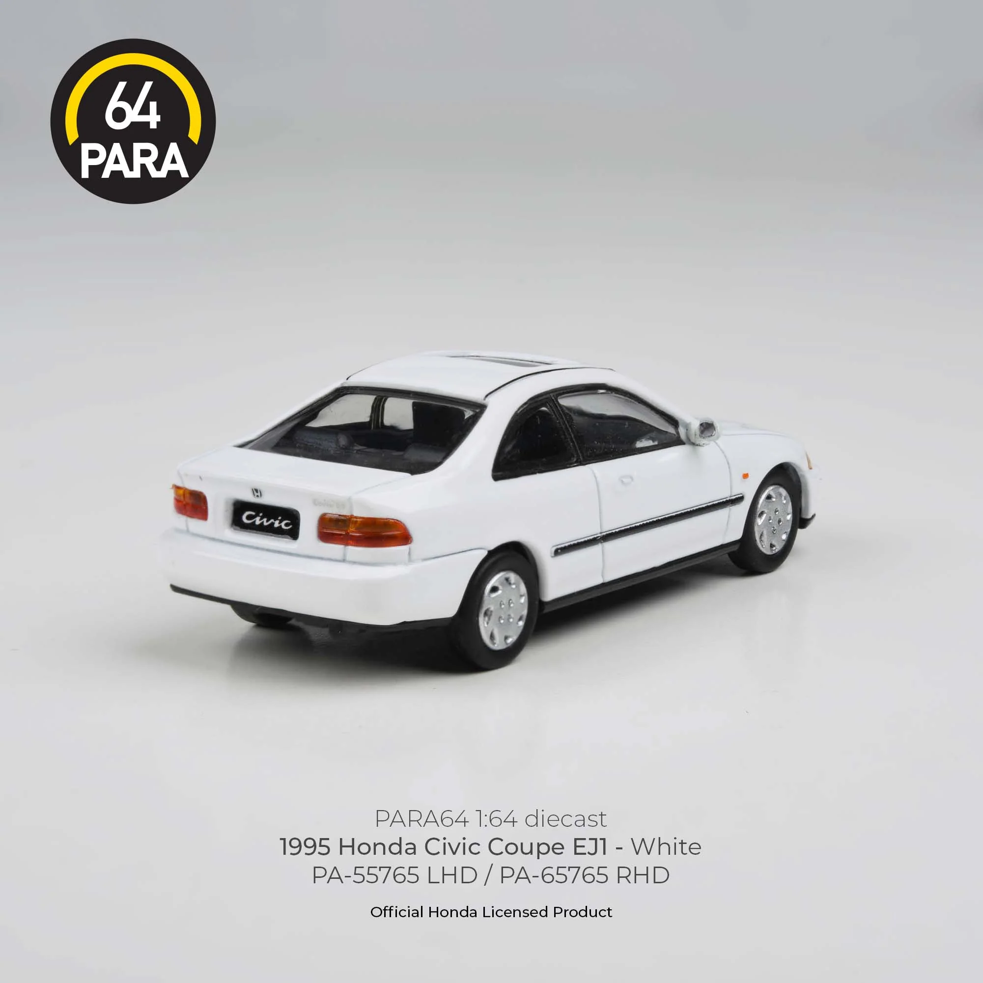 PARA64 1/64 1995 Honda Civic Coupe EJ1 White RHD PA-65765 - Image 2