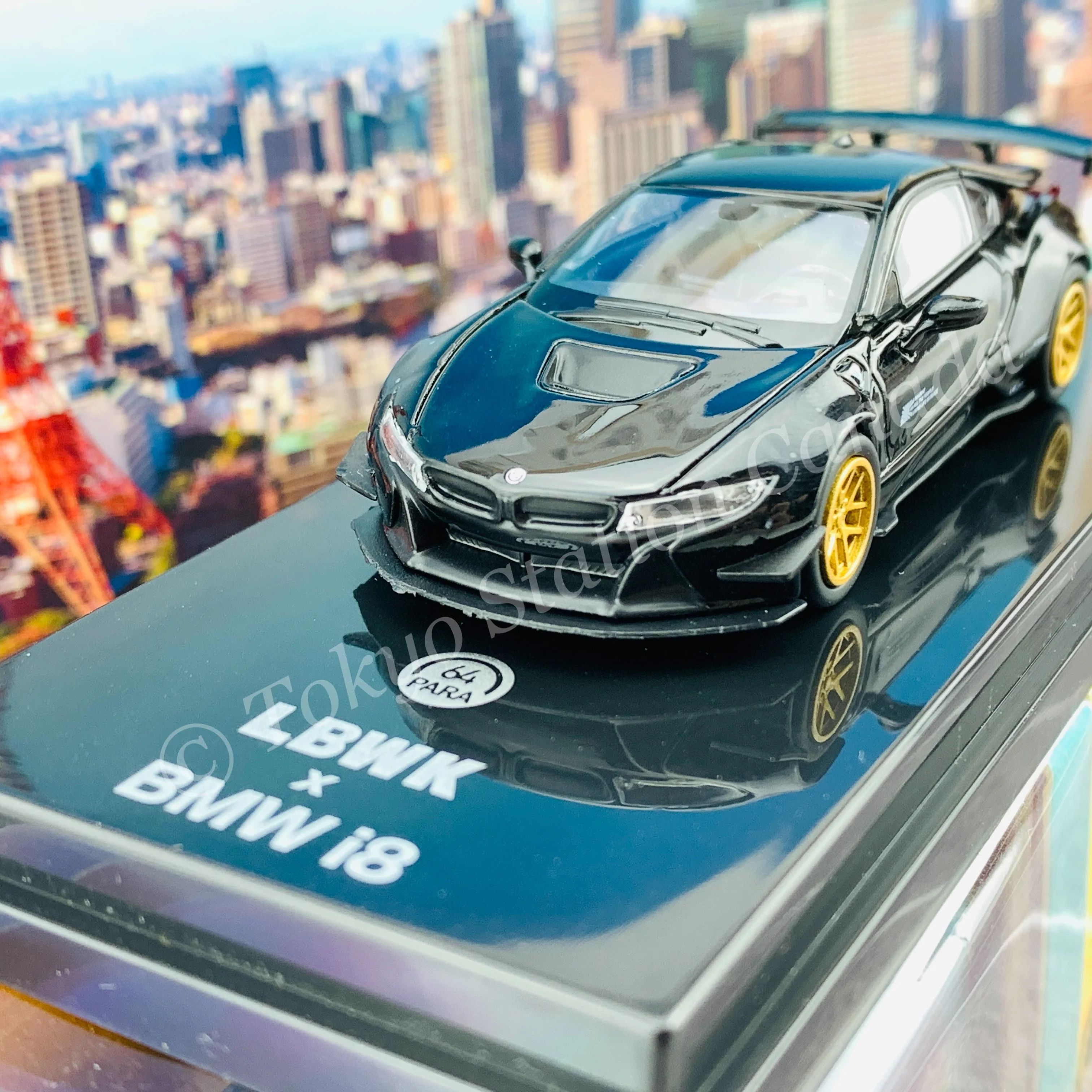 PARA64 1/64 Liberty Walk x BMW i8 Black LHD PA-55142 - Image 2