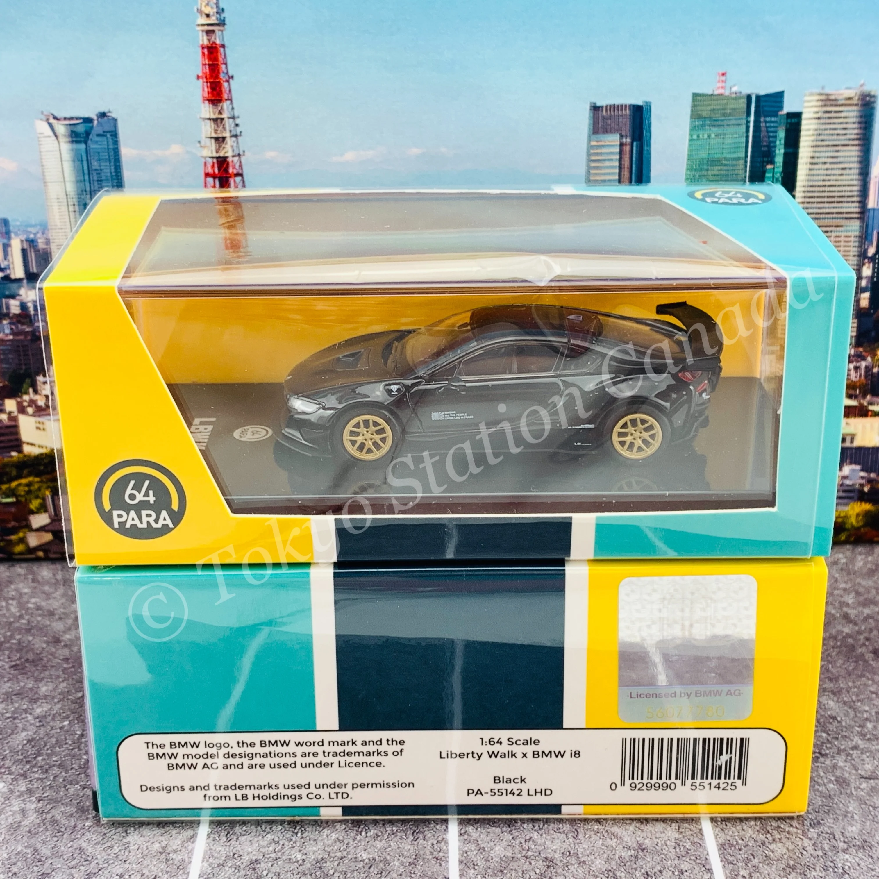 PARA64 1/64 Liberty Walk x BMW i8 Black LHD PA-55142 - Image 5