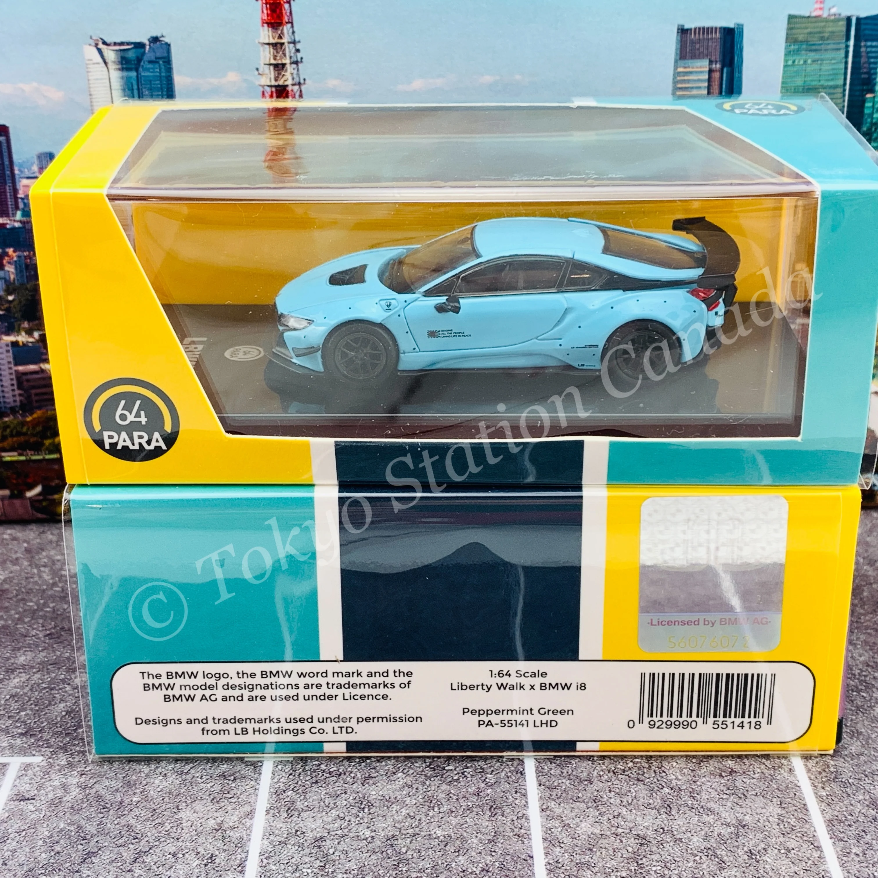 PARA64 1/64 Liberty Walk x BMW i8 Peppermint Green LHD PA-55141 - Image 4